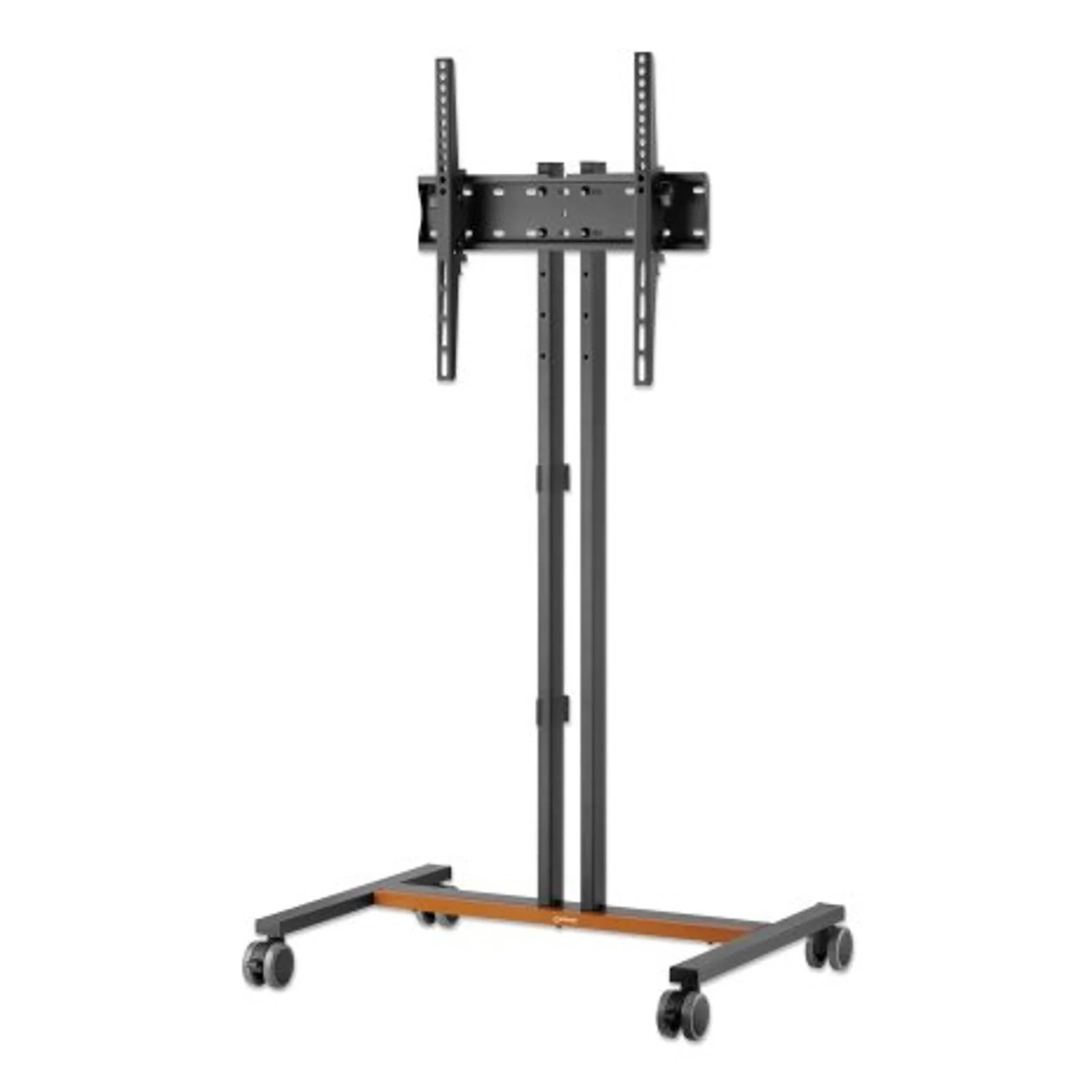 Support sur roulettes pour TV/moniteurs, écrans 34" à 55", Compatibilité VESA : de 200x200 à 400x400 mm (vérifiez les dimensions des quatre trous de fixation à l’arrière), charge max. 35 kg, hauteur réglable sur 4 niveaux
