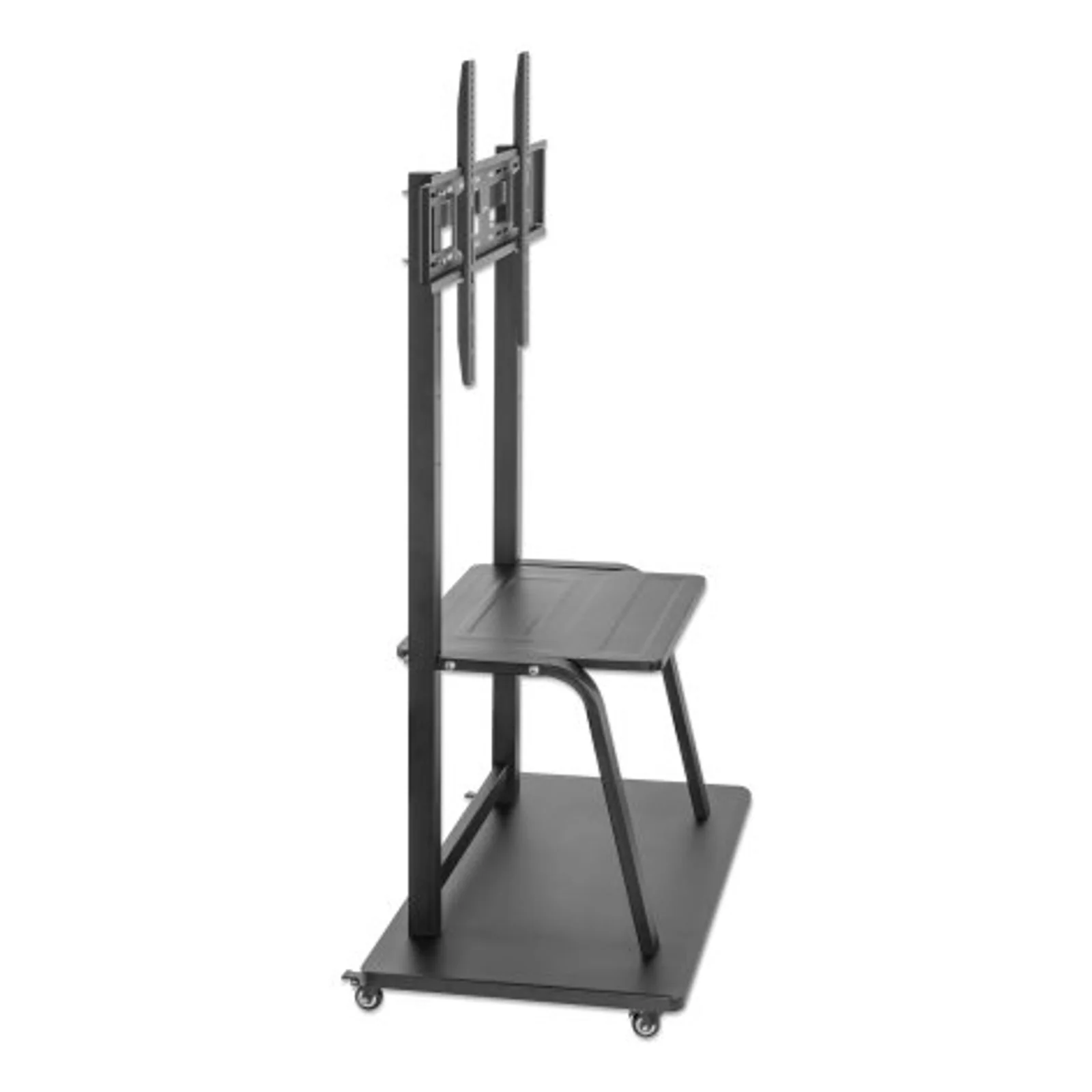 Manhattan Support sur roulettes pour TV/moniteurs, écrans 37" à 100", Compatibilité VESA : de 200x200 à 800x600 mm (vérifiez les dimensions des quatre trous de fixation à l’arrière), charge max. 150 kg, hauteur réglable sur 4 niveaux