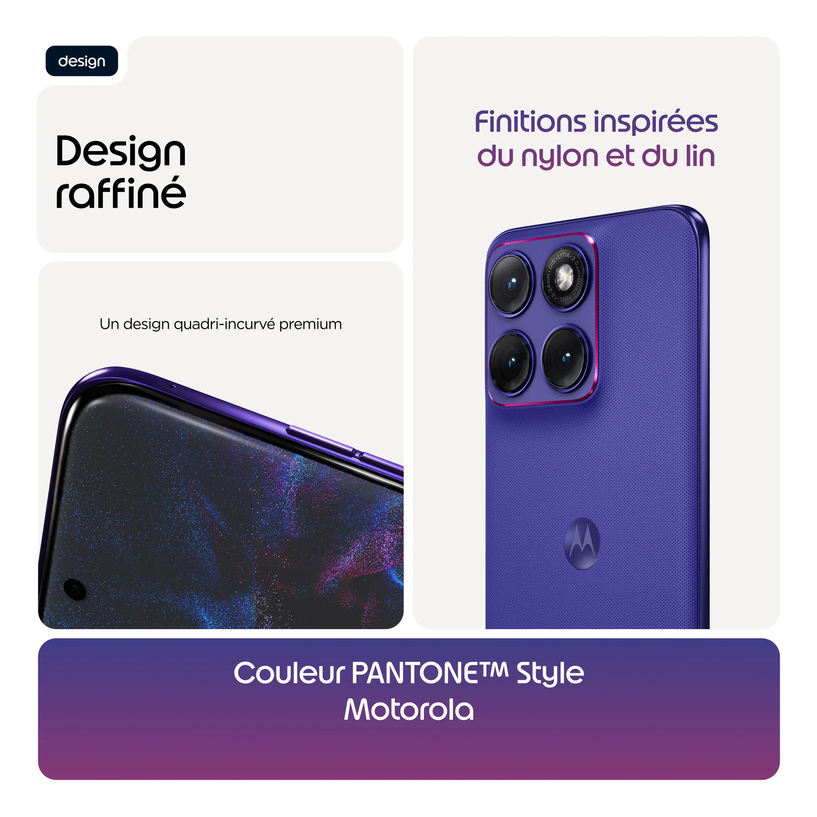 Motorola edge 70 fusion 17,2 cm (6.78") Double SIM Android 16.0 5G USB Type-C 8 Go 256 Go 5200 mAh Violet