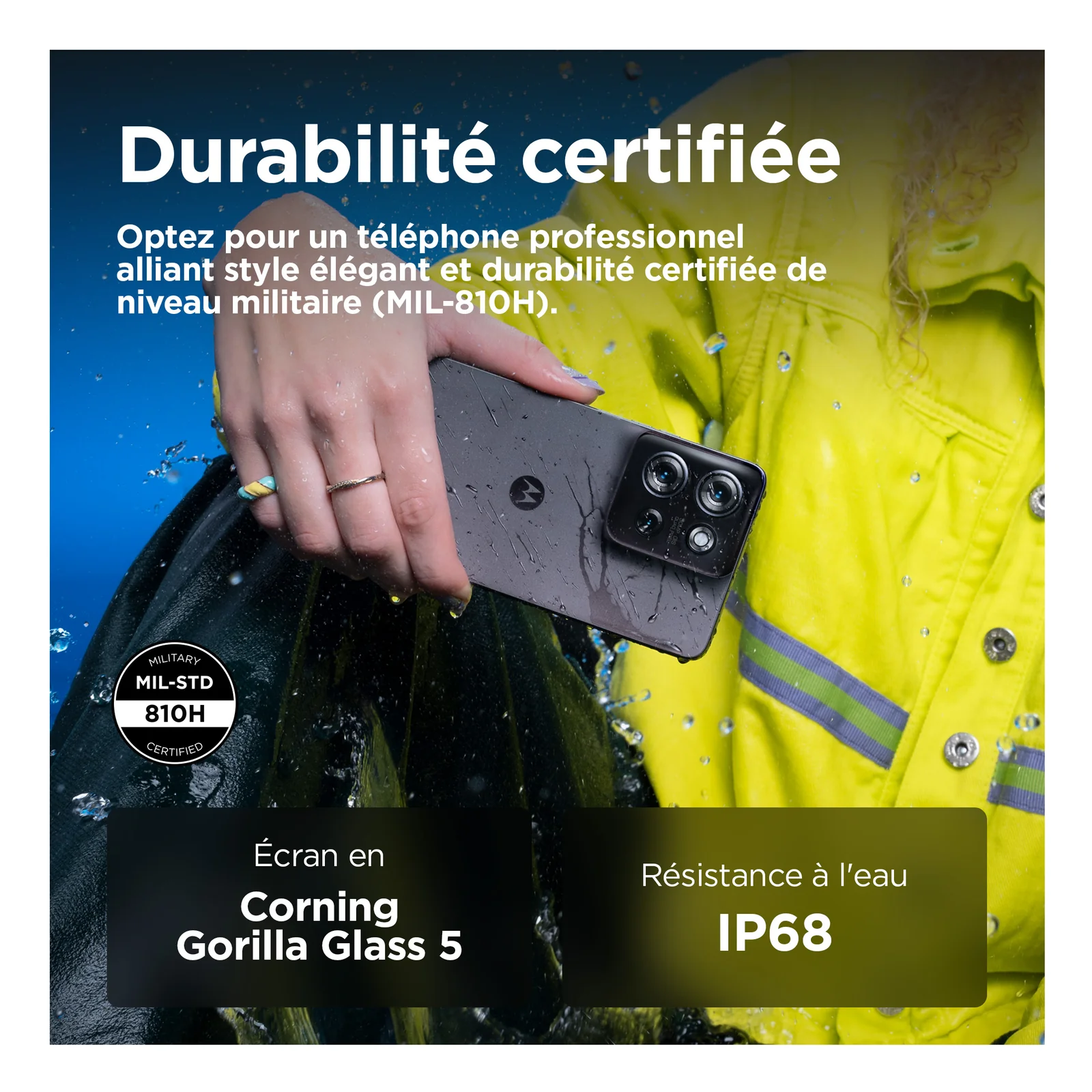 Motorola moto G75 5G 17,2 cm (6.78") Double SIM hybride Android 14 USB Type-C 8 Go 256 Go 5000 mAh Gris