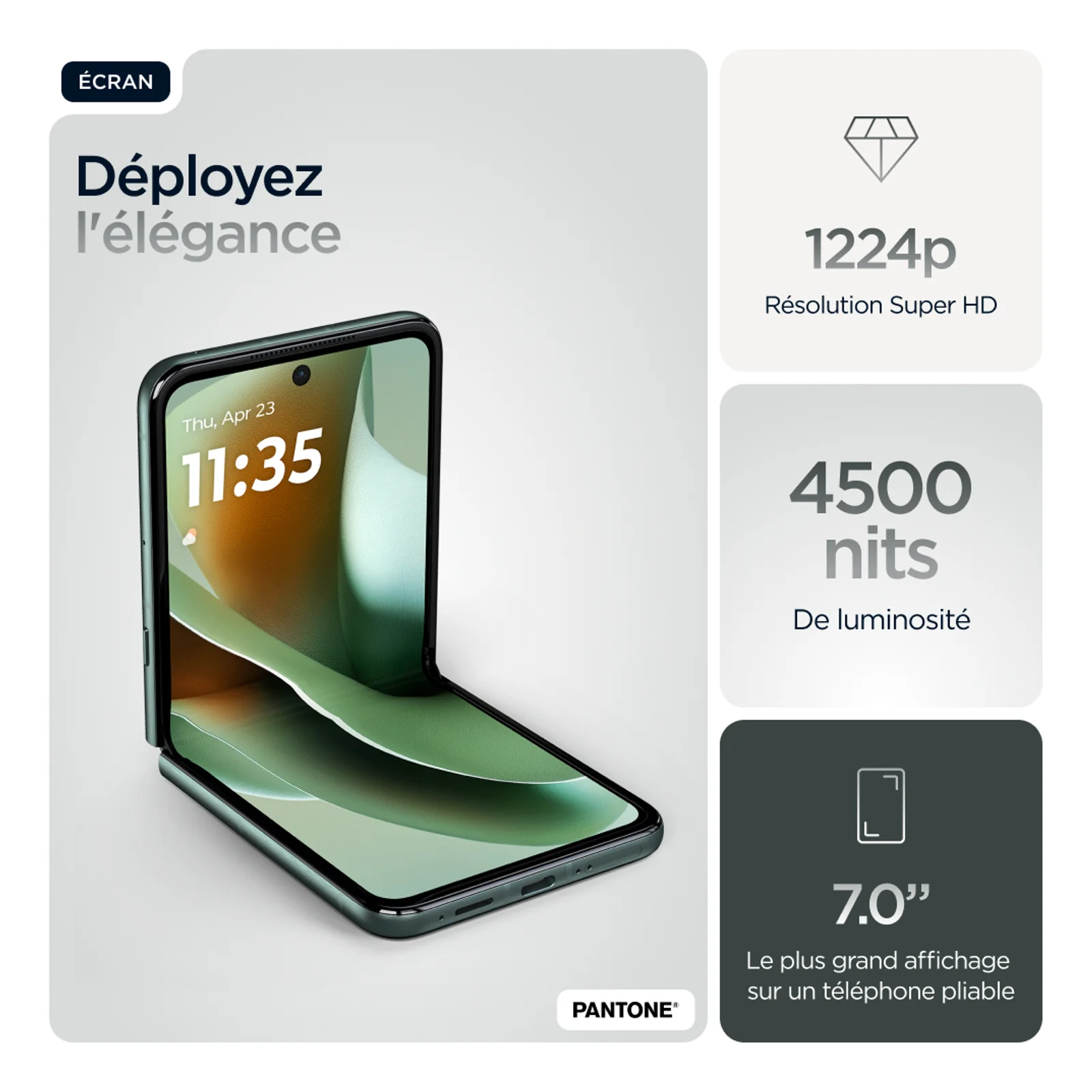 Motorola razr 60 ultra 17,7 cm (6.96") Double SIM Android 15 5G USB Type-C 16 Go 512 Go 4700 mAh Vert