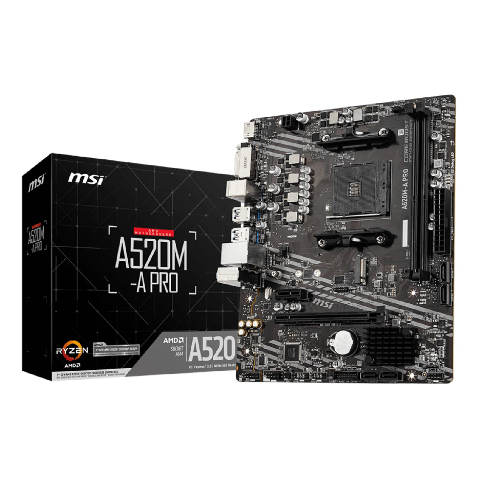 A520M-A PRO carte mère AMD A520 Emplacement AM4 micro ATX