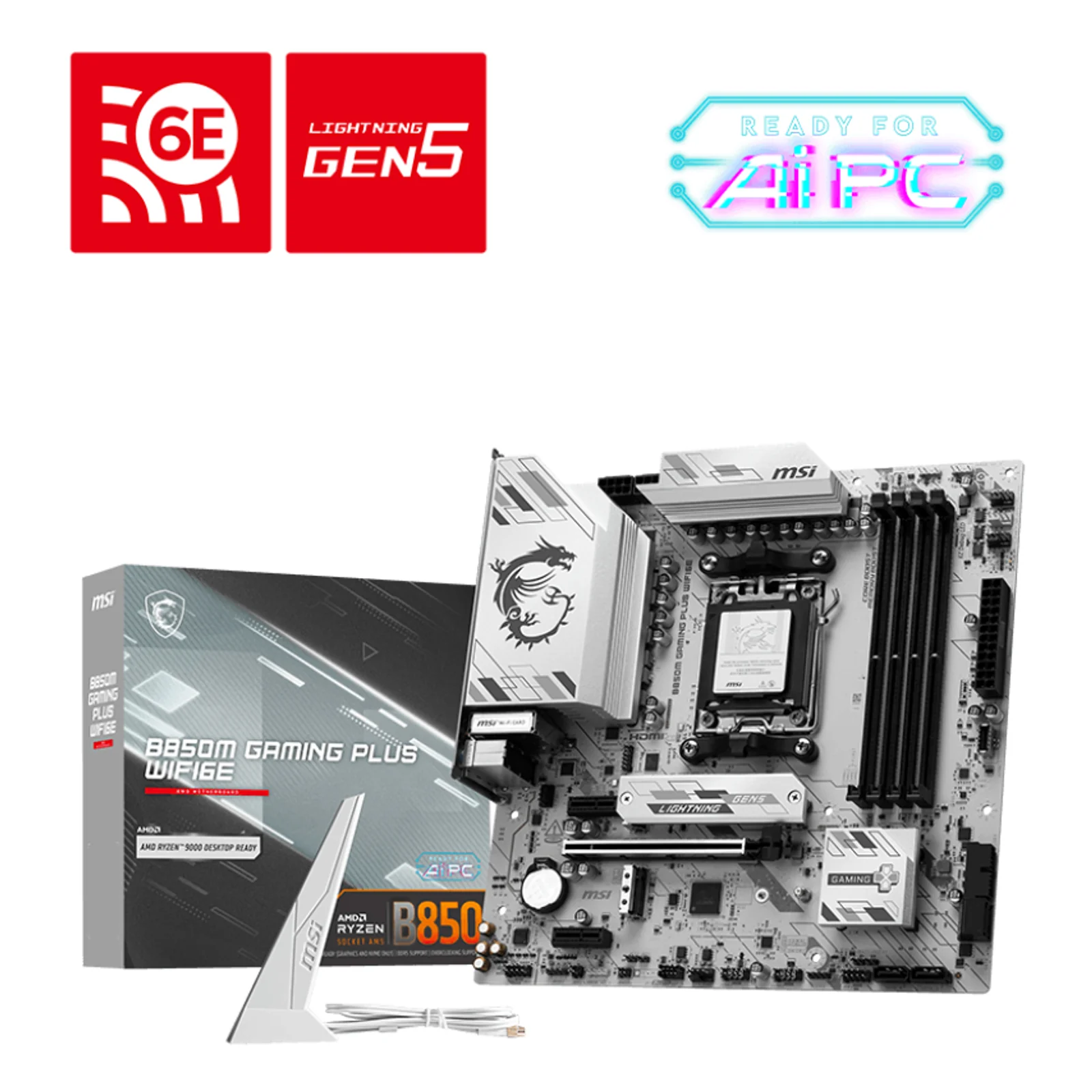 B850M GAMING PLUS WIFI6E carte mère AMD B850 Emplacement AM5 micro ATX