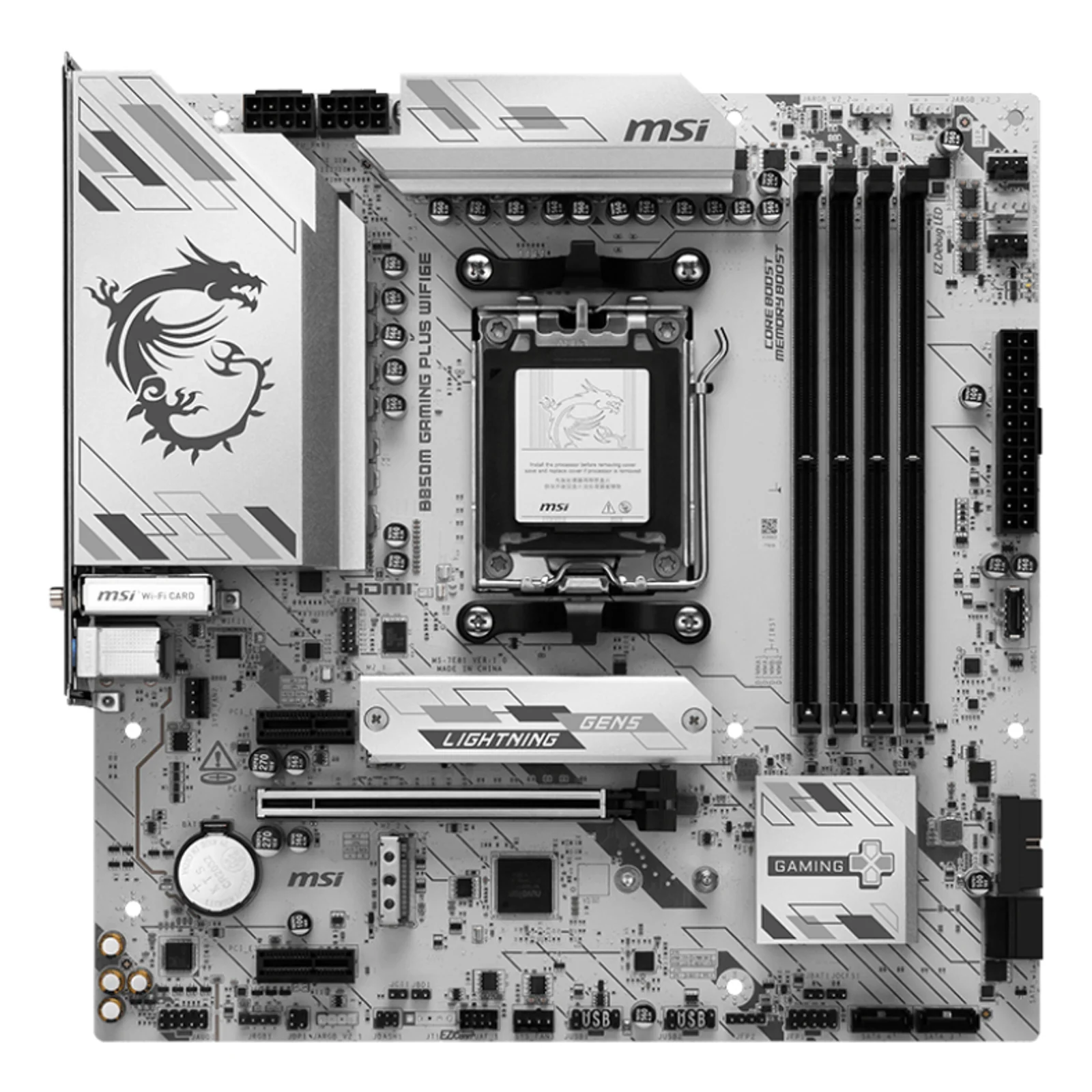 MSI B850M GAMING PLUS WIFI6E carte mère AMD B850 Emplacement AM5 micro ATX