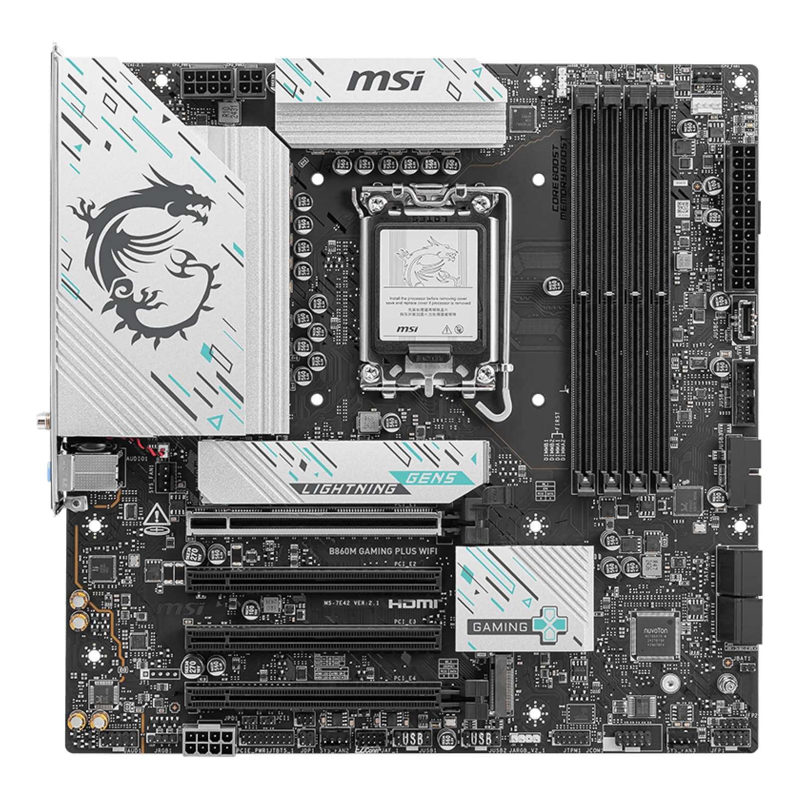 MSI B860M GAMING PLUS WIFI carte mère Intel B860 LGA 1851 (Socket V1) micro ATX