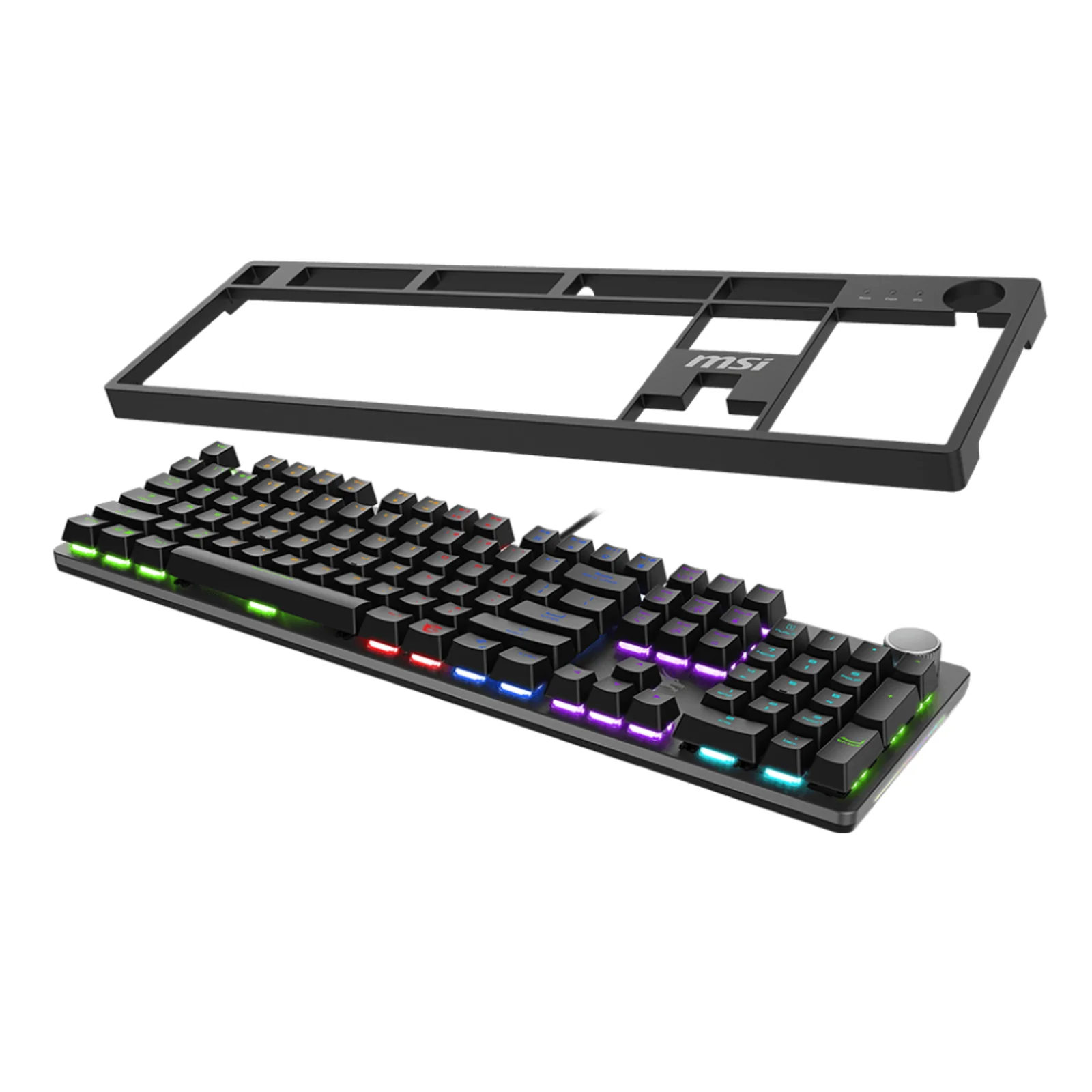 MSI FORGE GK320 RED clavier Gaming USB QWERTY Anglais Noir