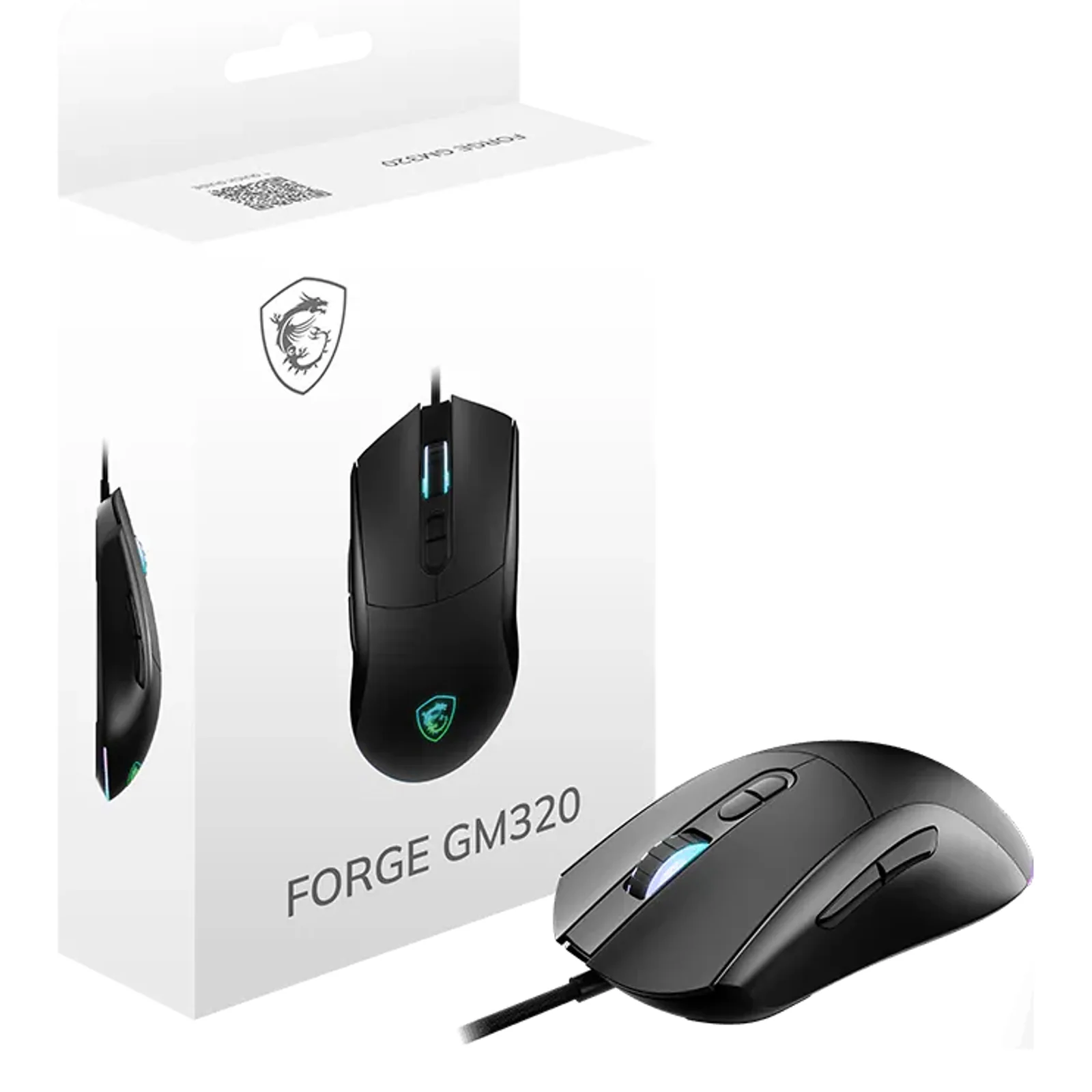 MSI FORGE GM320 souris Gaming Ambidextre USB Type-A Optique 12800 DPI