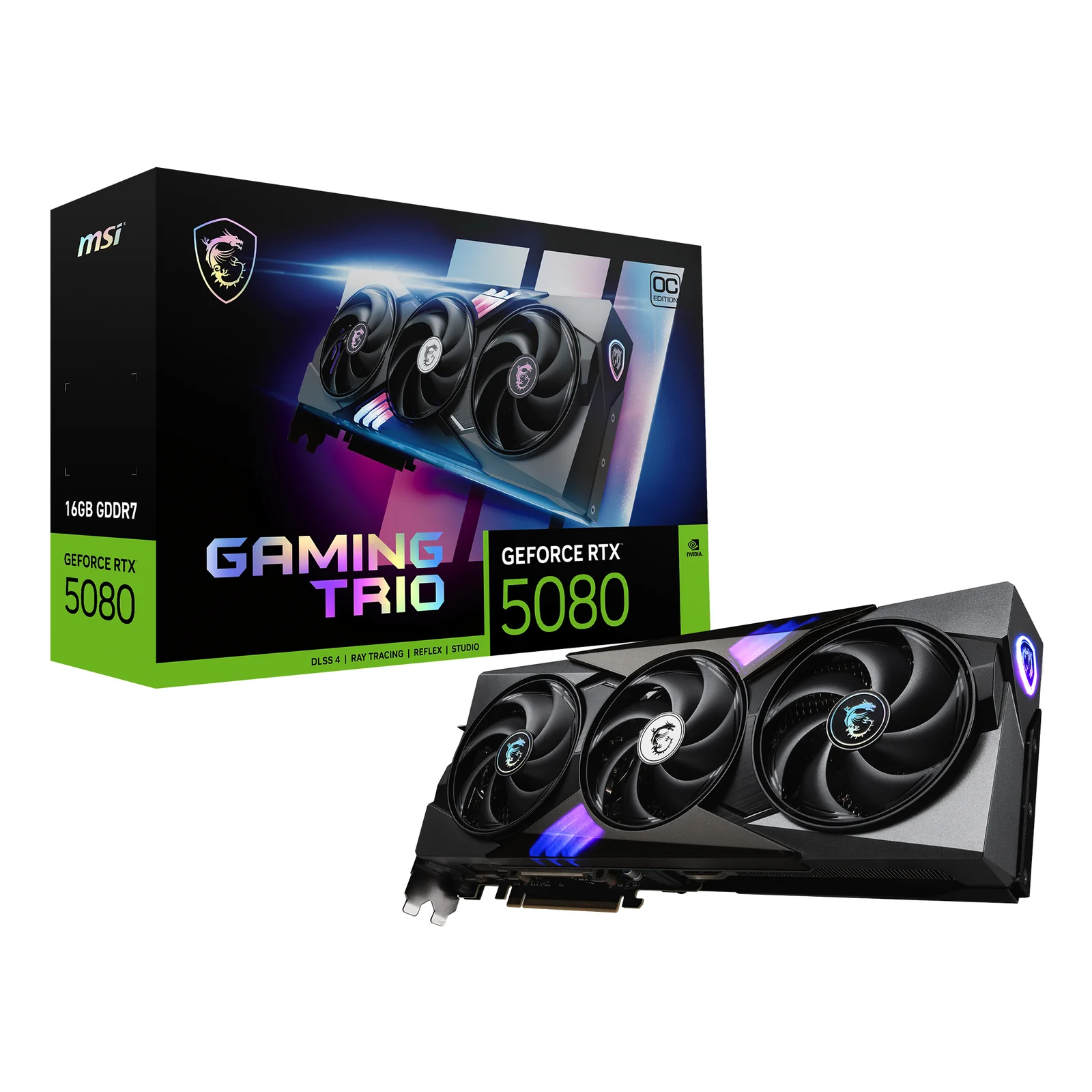 GAMING GEFORCE RTX 5080 16G TRIO OC carte graphique NVIDIA 16 Go GDDR7