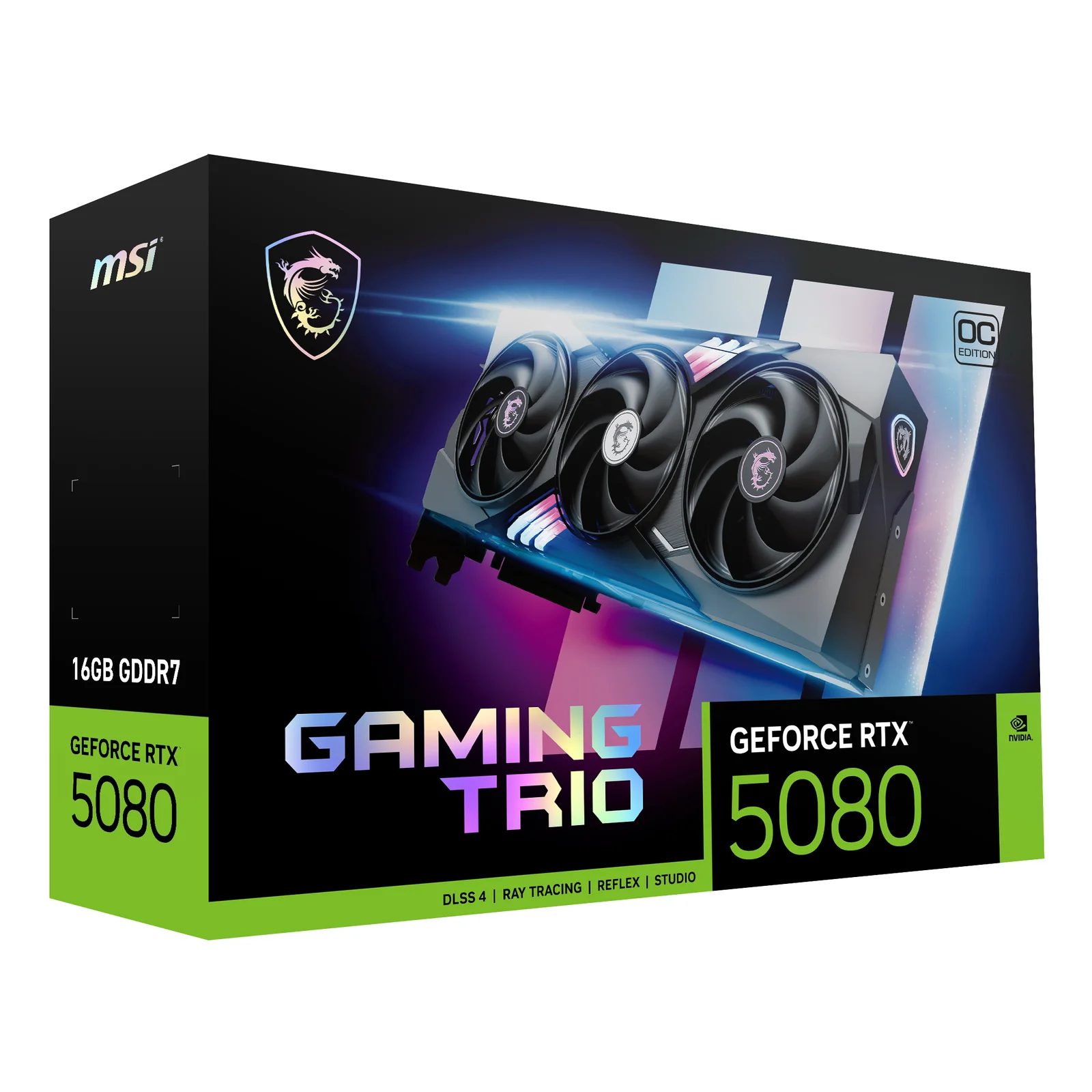 MSI GAMING GEFORCE RTX 5080 16G TRIO OC carte graphique NVIDIA 16 Go GDDR7