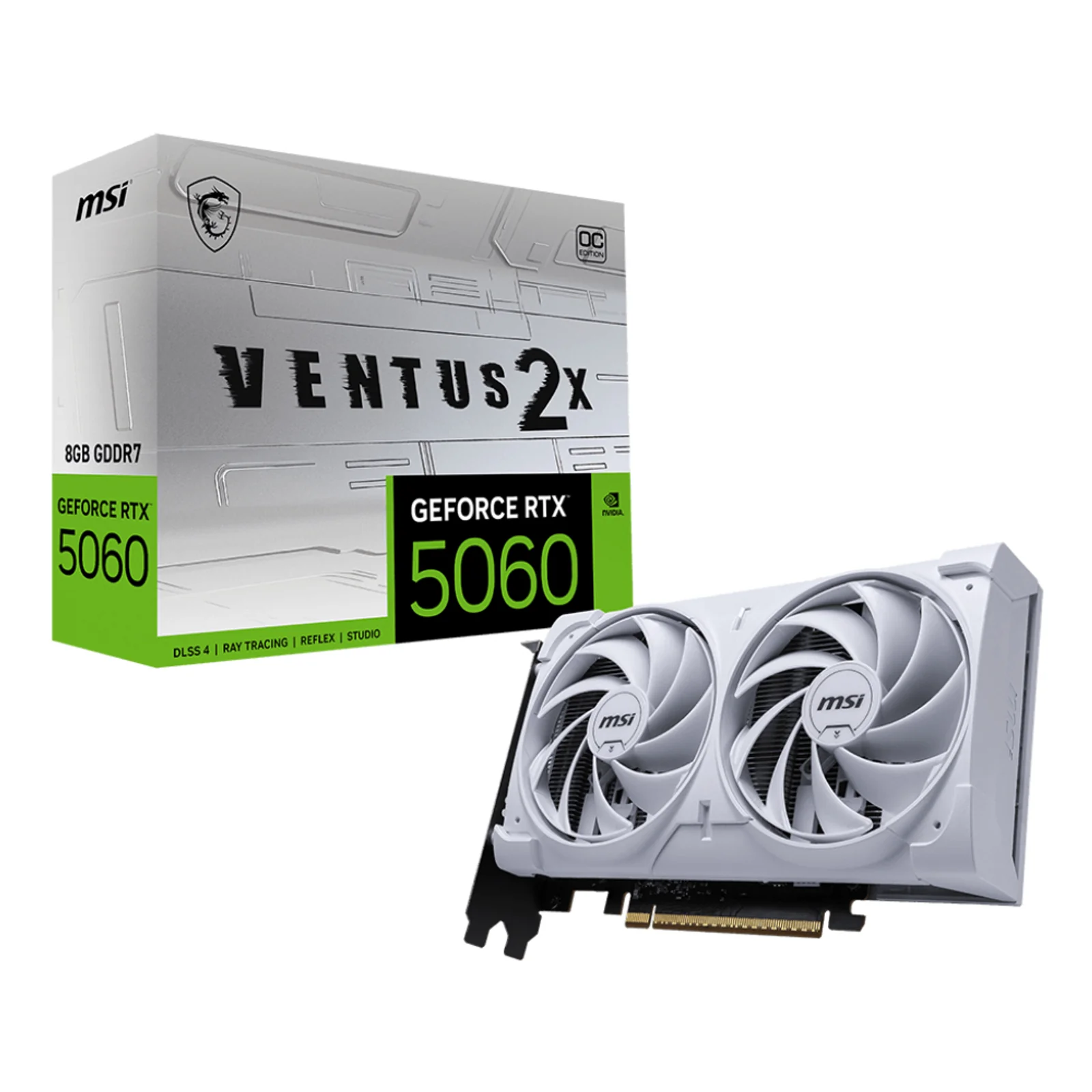 GeForce RTX 5060 8G VENTUS 2X OC WHITE NVIDIA 8 Go GDDR7