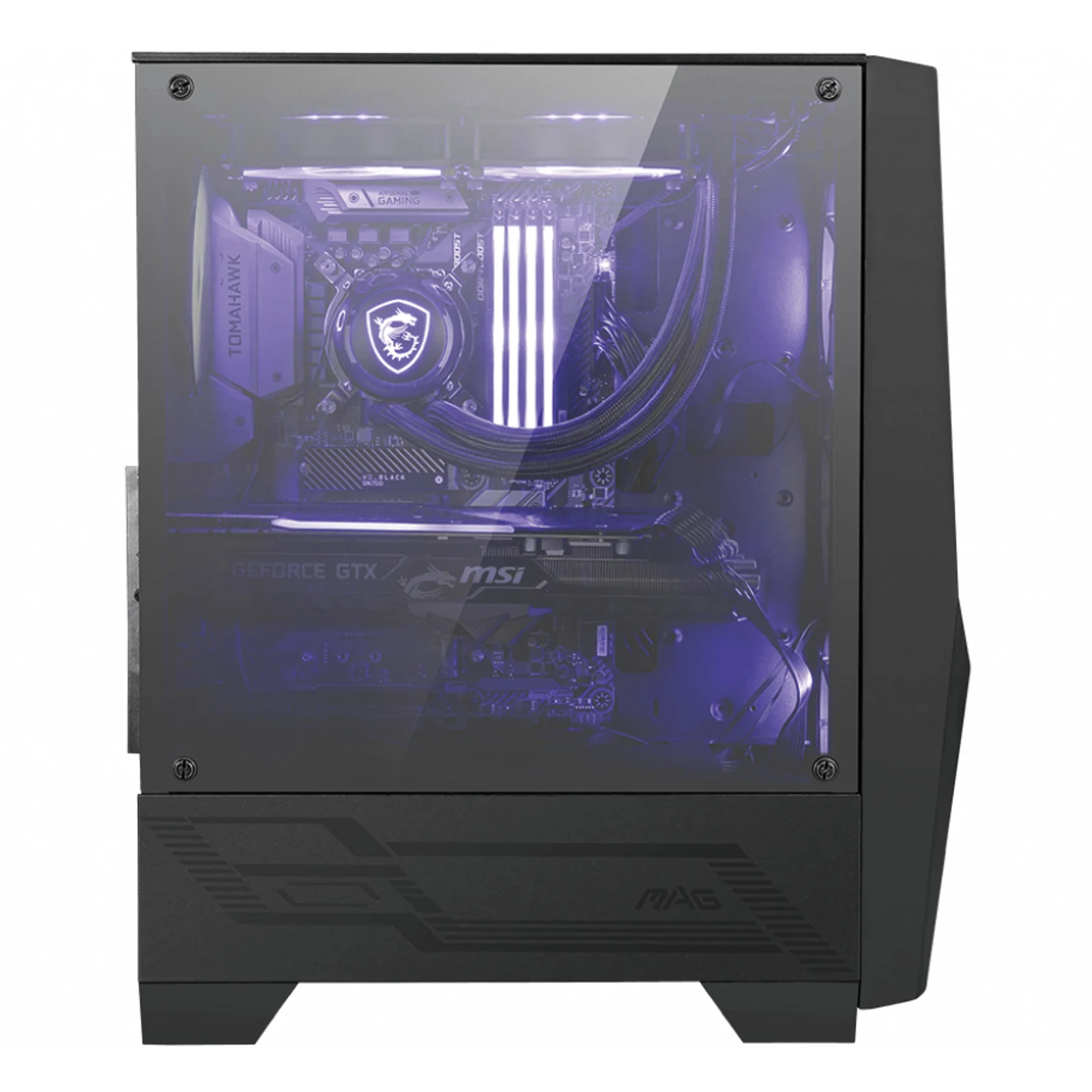 MSI MAG Forge 100M Midi Tower Noir, Transparent
