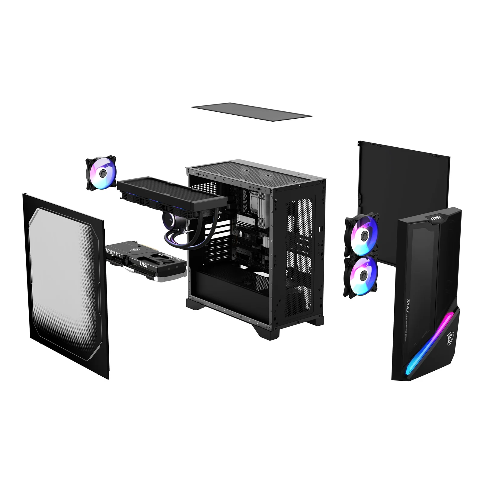 MSI MPG Infinite X3 AI 2NVV7-055EU Intel Core Ultra 7 265K 32 Go DDR5-SDRAM 1 To SSD NVIDIA GeForce RTX 5080 Windows 11 Home Bureau PC Noir
