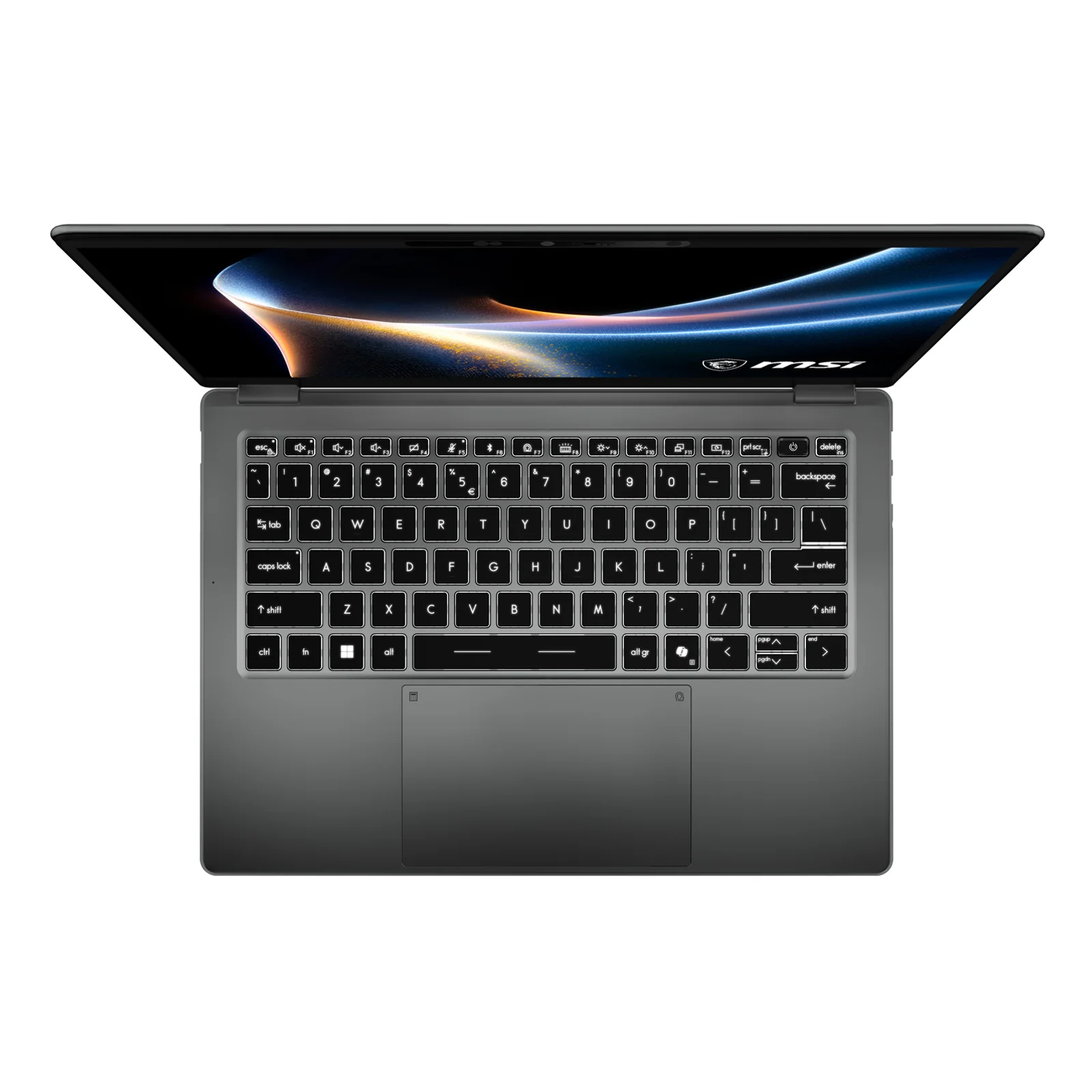 MSI Prestige 14 AI+ D3MG-016FR Copilot+ PC Intel Core Ultra 9 386H Ordinateur portable 35,6 cm (14") Full HD+ 32 Go LPDDR5x-SDRAM 1 To SSD Wi-Fi 7 (802.11be) Windows 11 Home Français Gris