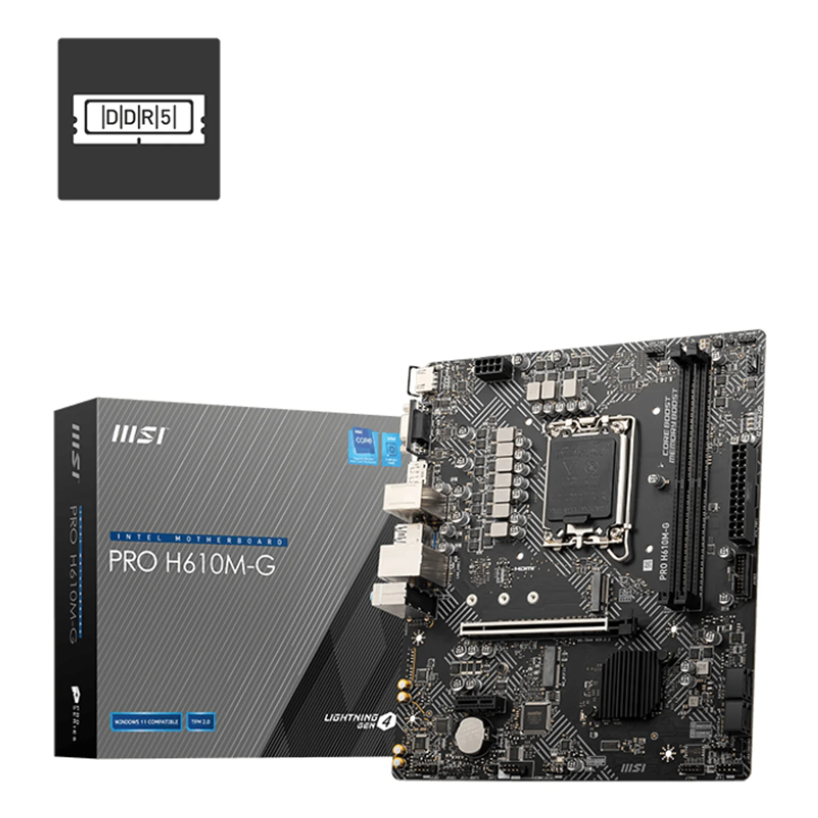 PRO H610M-G carte mère Intel H610 LGA 1700 micro ATX