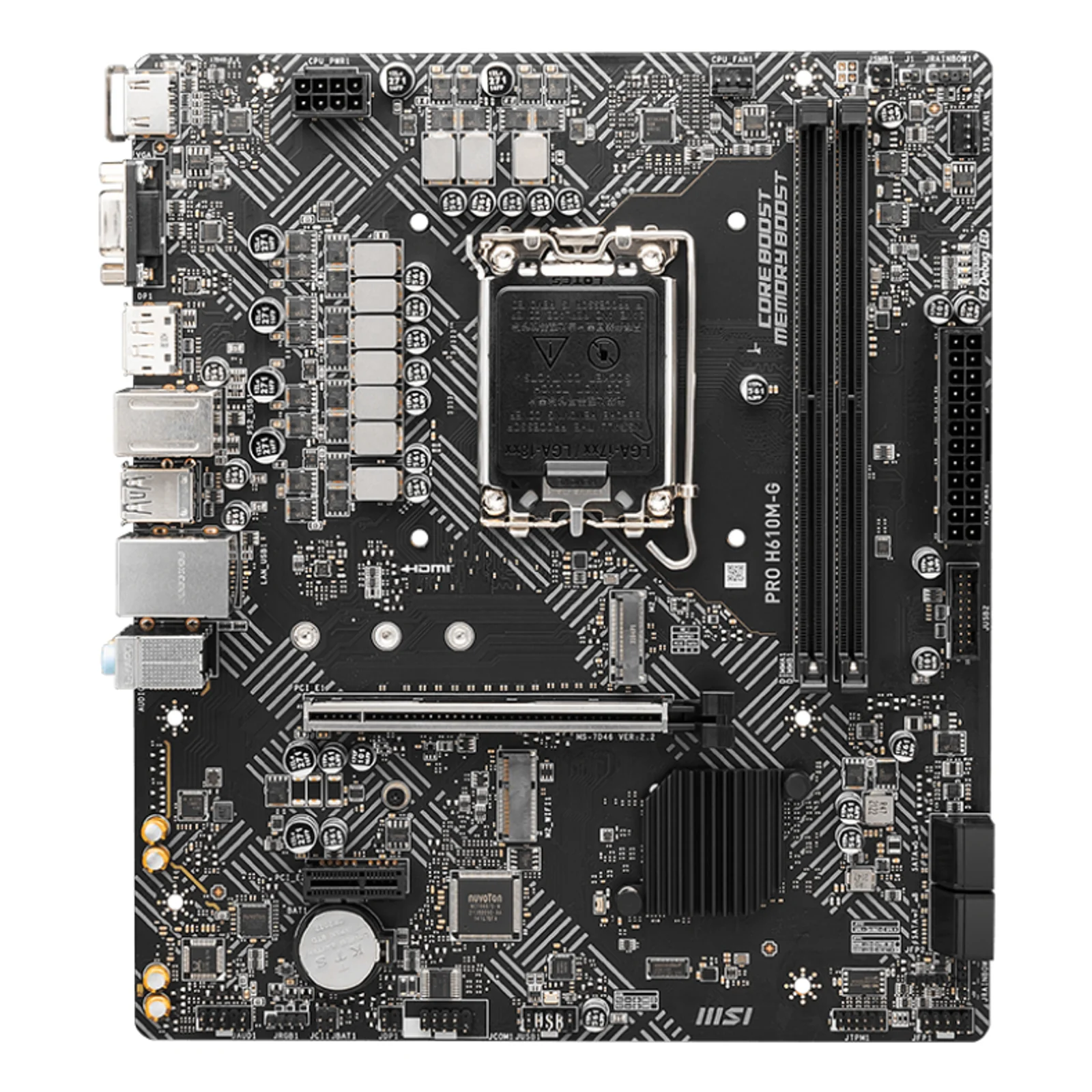 MSI PRO H610M-G carte mère Intel H610 LGA 1700 micro ATX