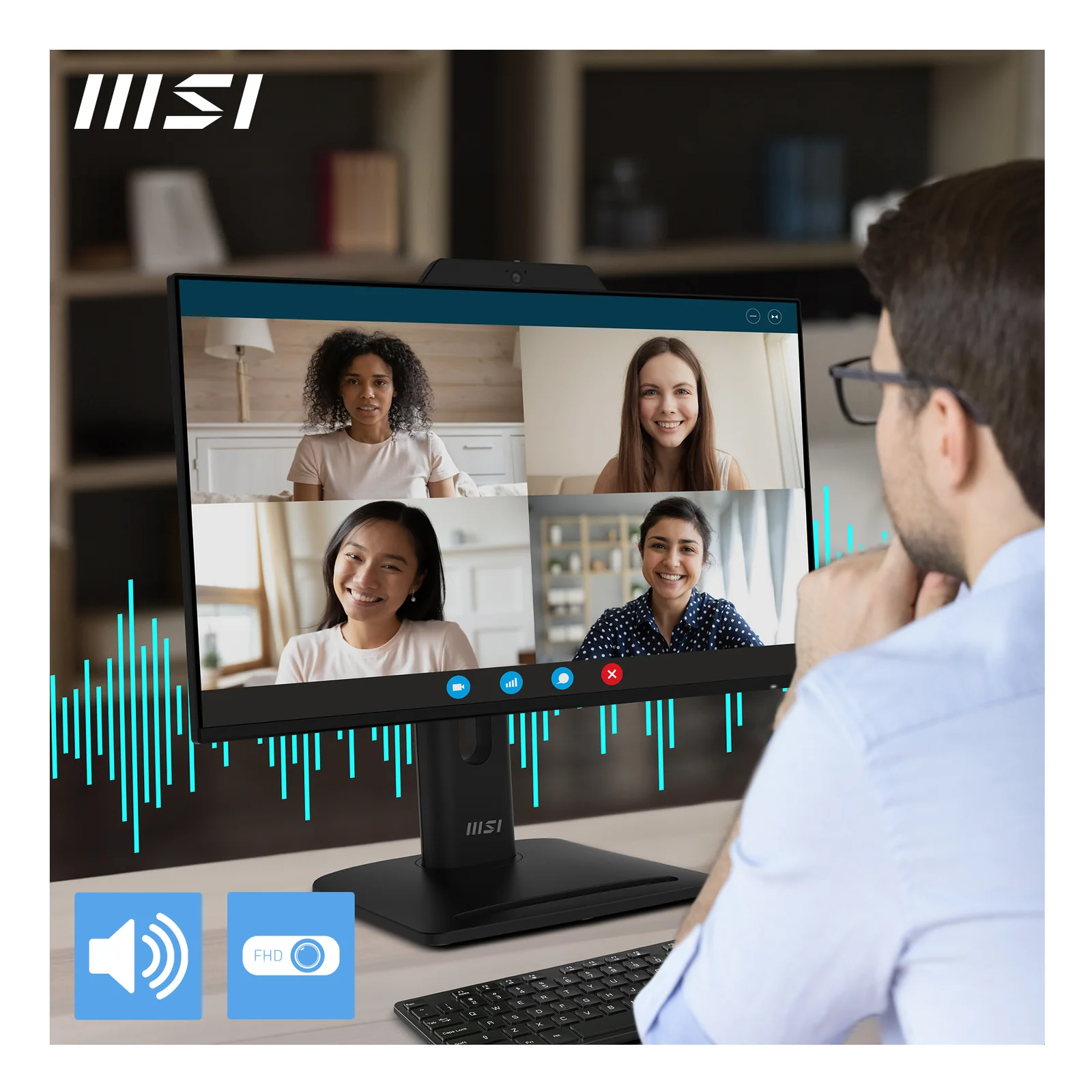 MSI Pro MP242PMGDE écran plat de PC 60,5 cm (23.8") 1920 x 1080 pixels Full HD LCD Noir