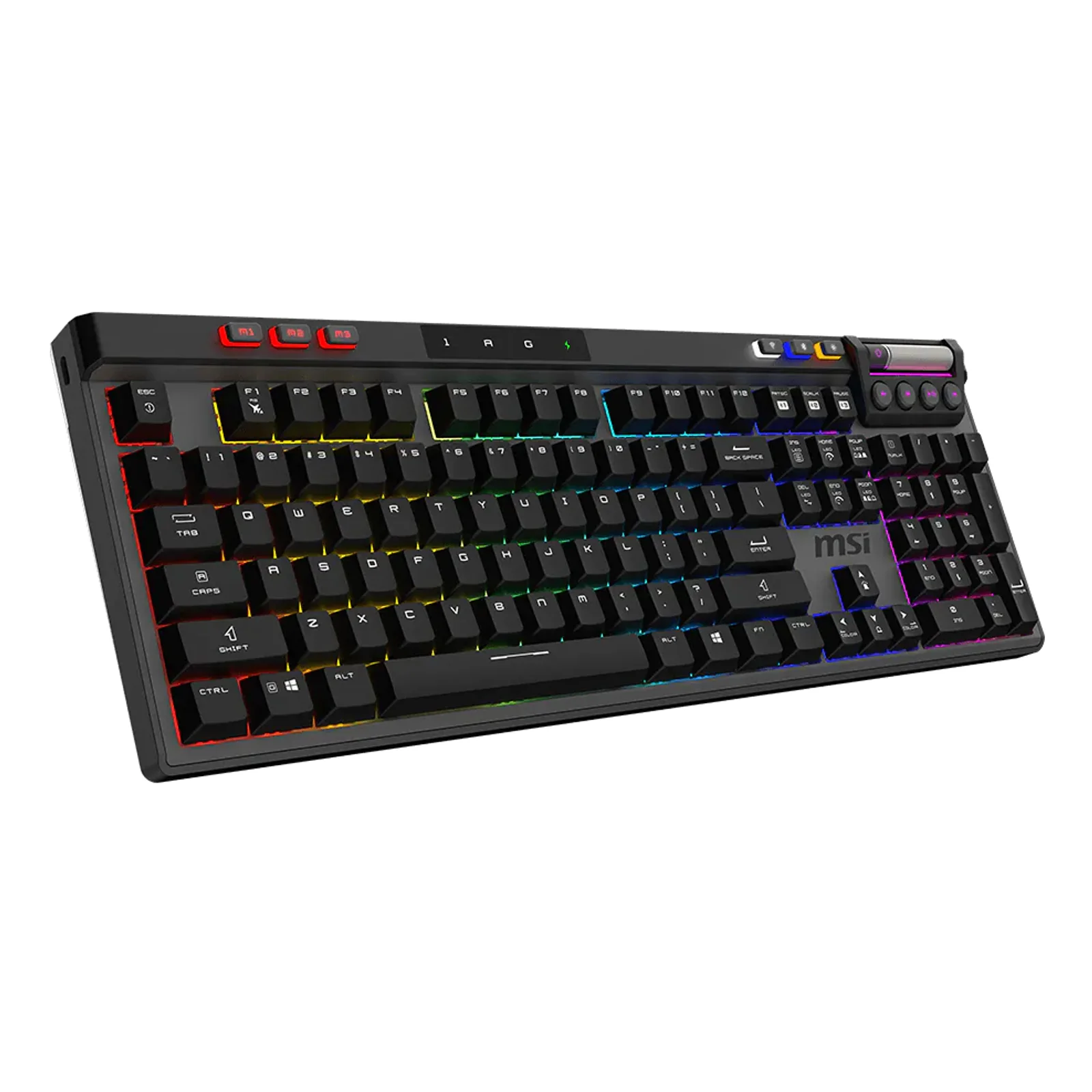 MSI STRIKE PRO WIRELESS clavier Gaming USB + Bluetooth QWERTY Anglais américain Noir