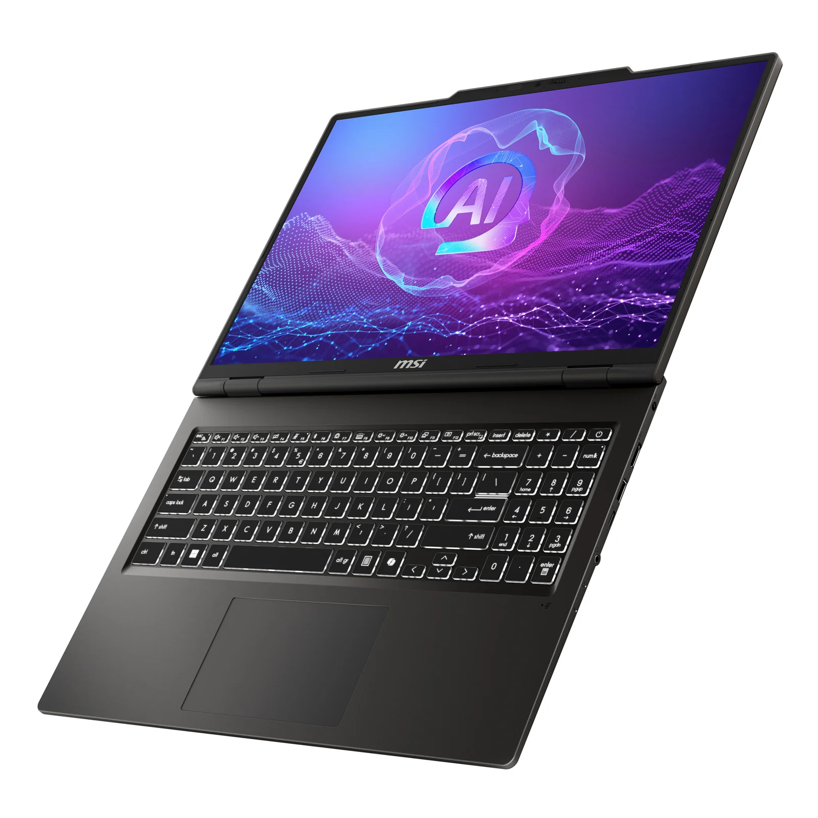 MSI VenturePro 16 A2RWFG-001FR Intel Core 7 240H Netbook 40,6 cm (16") 2K 16 Go DDR5-SDRAM 512 Go SSD NVIDIA GeForce RTX 5060 Wi-Fi 6E (802.11ax) Windows 11 Home Français Gris