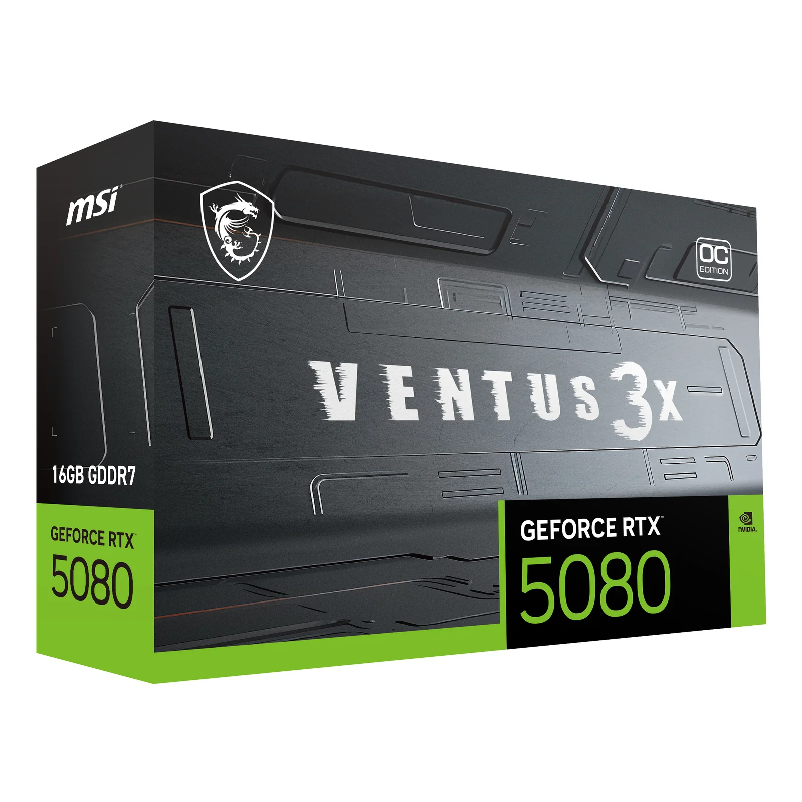 MSI VENTUS GeForce RTX5080 16G 3X OC NVIDIA GeForce RTX 5080 16 Go GDDR7