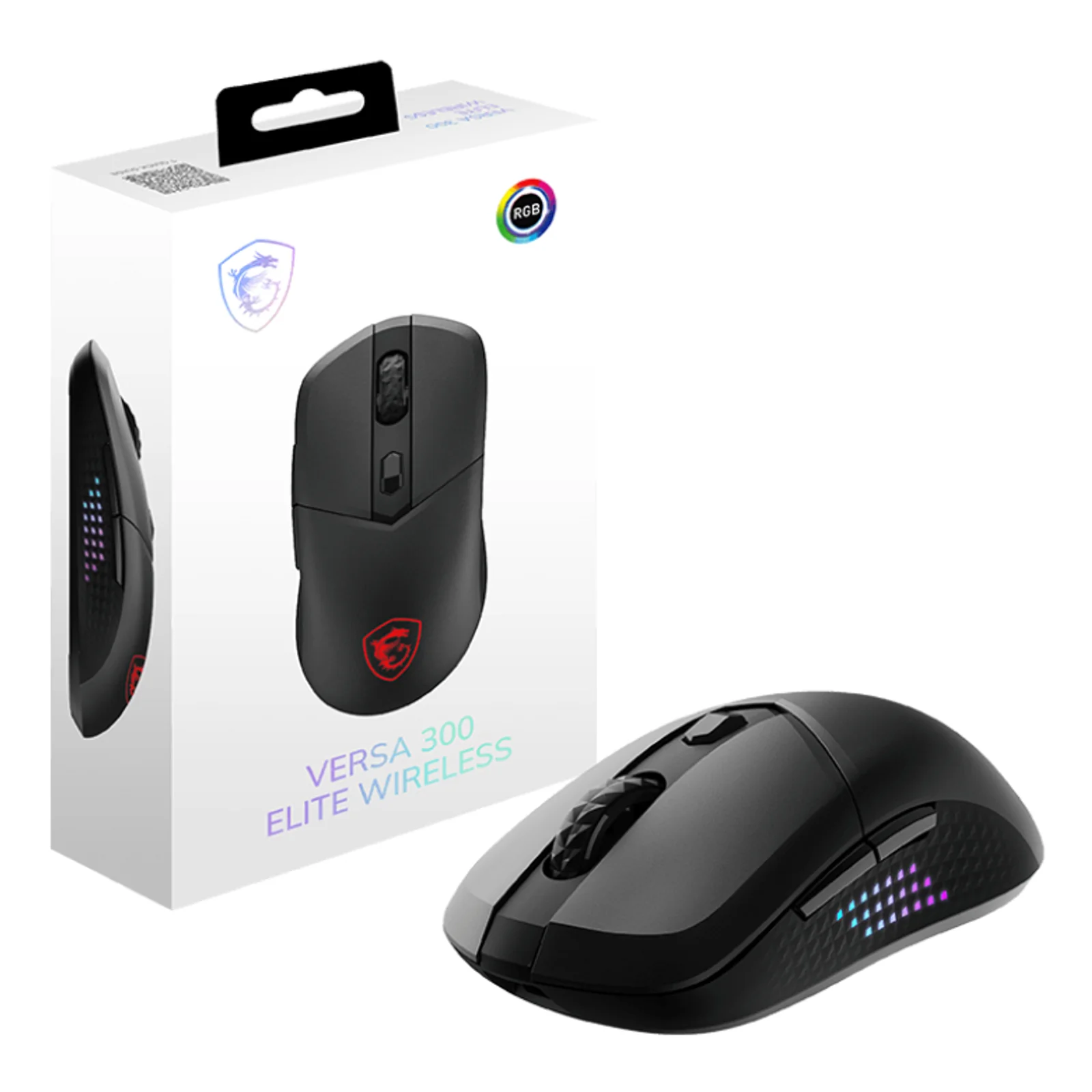 MSI VERSA 300 ELITE WIRELESS souris Gaming Droitier RF Wireless + Bluetooth + USB Type-C Optique 26000 DPI