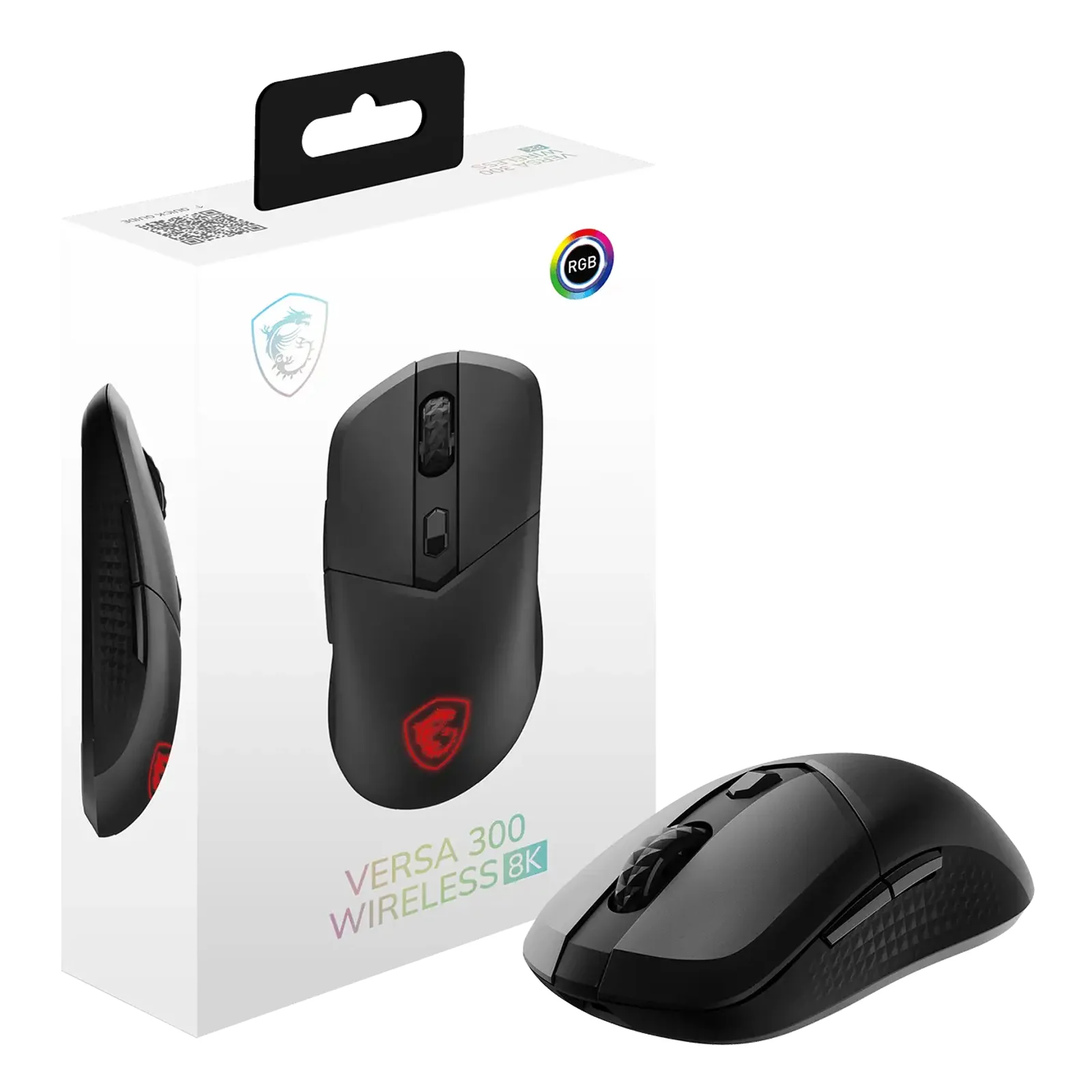MSI VERSA 300 WIRELESS 8K souris Gaming Ambidextre RF Wireless + Bluetooth + USB Type-A Optique 2600 DPI