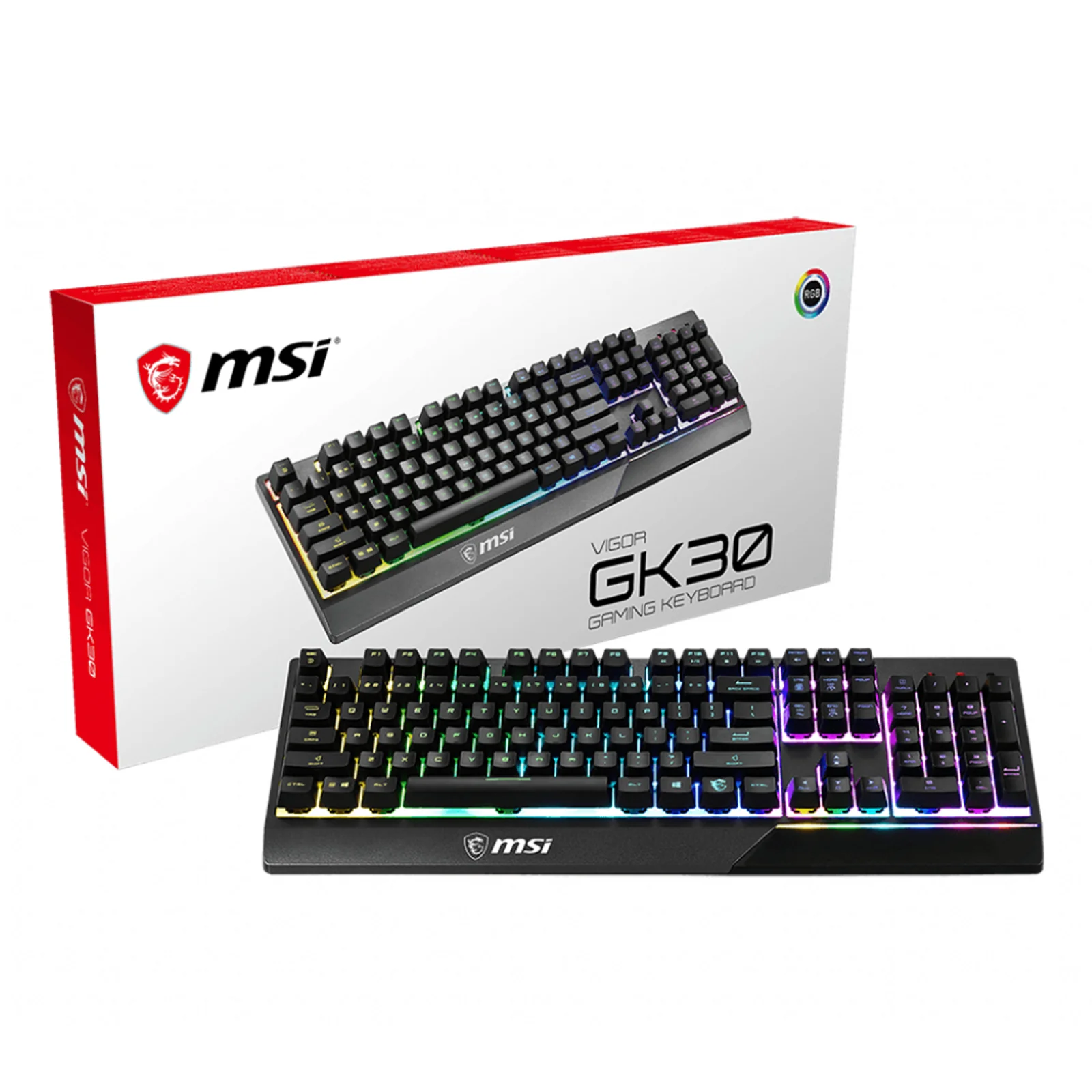 Vigor GK30 clavier Gaming USB QWERTZ Allemand Noir