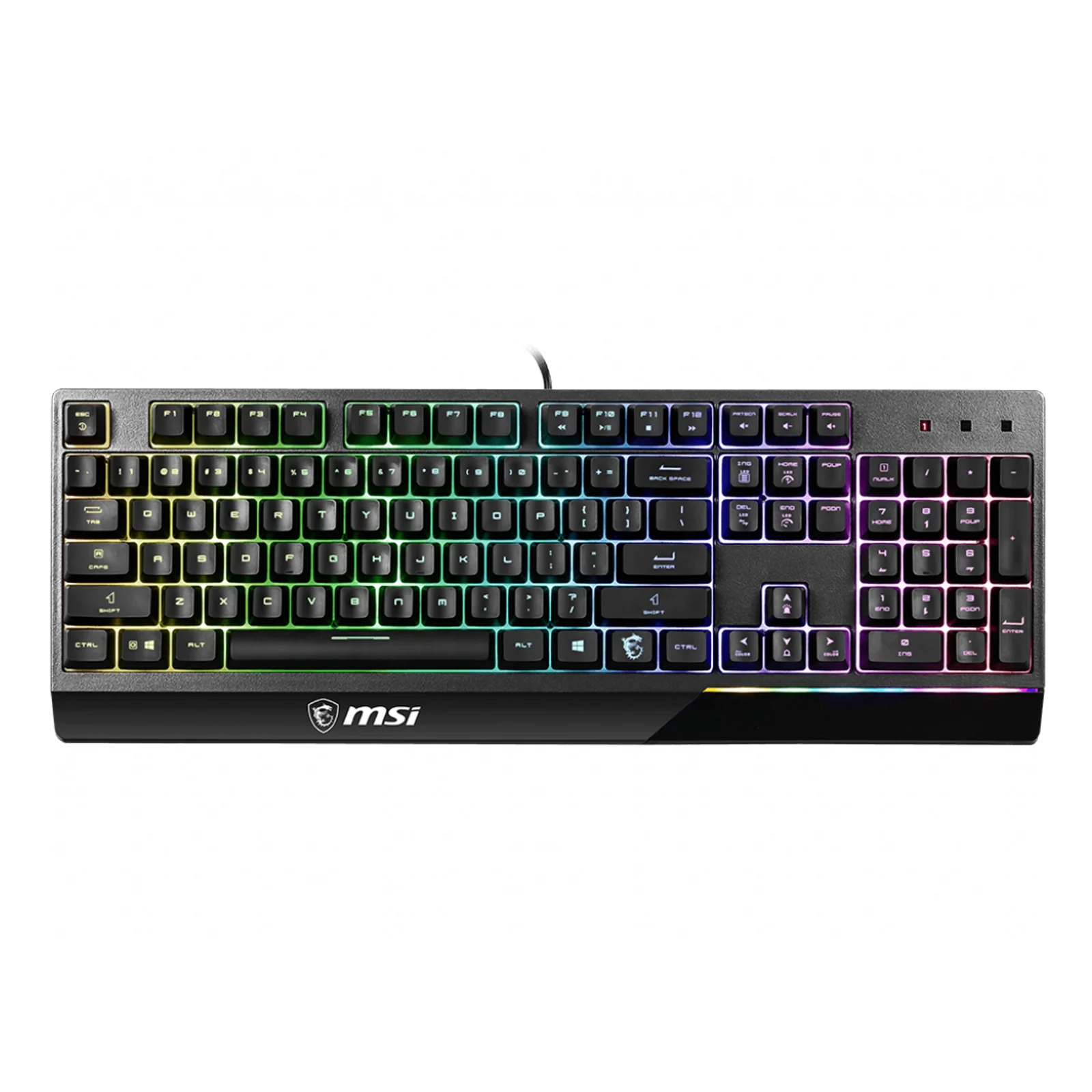MSI Vigor GK30 clavier Gaming USB QWERTZ Allemand Noir