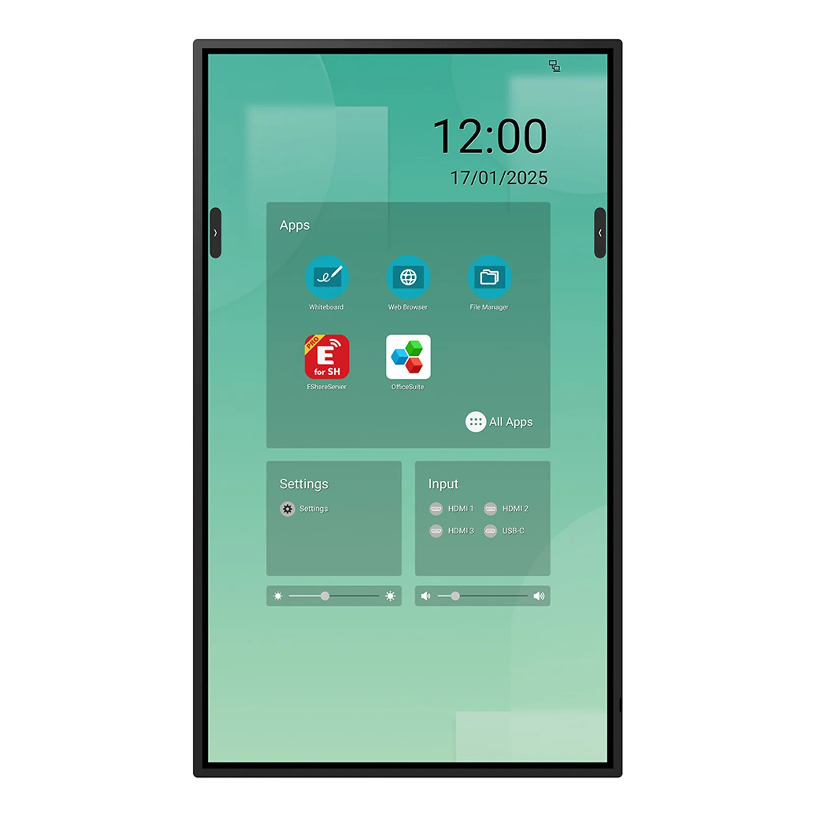 Sharp LM431 Écran plat interactif 109,2 cm (43") LED Wifi 500 cd/m² 4K Ultra HD Noir Écran tactile Intégré dans le processeur Android 14 18/7
