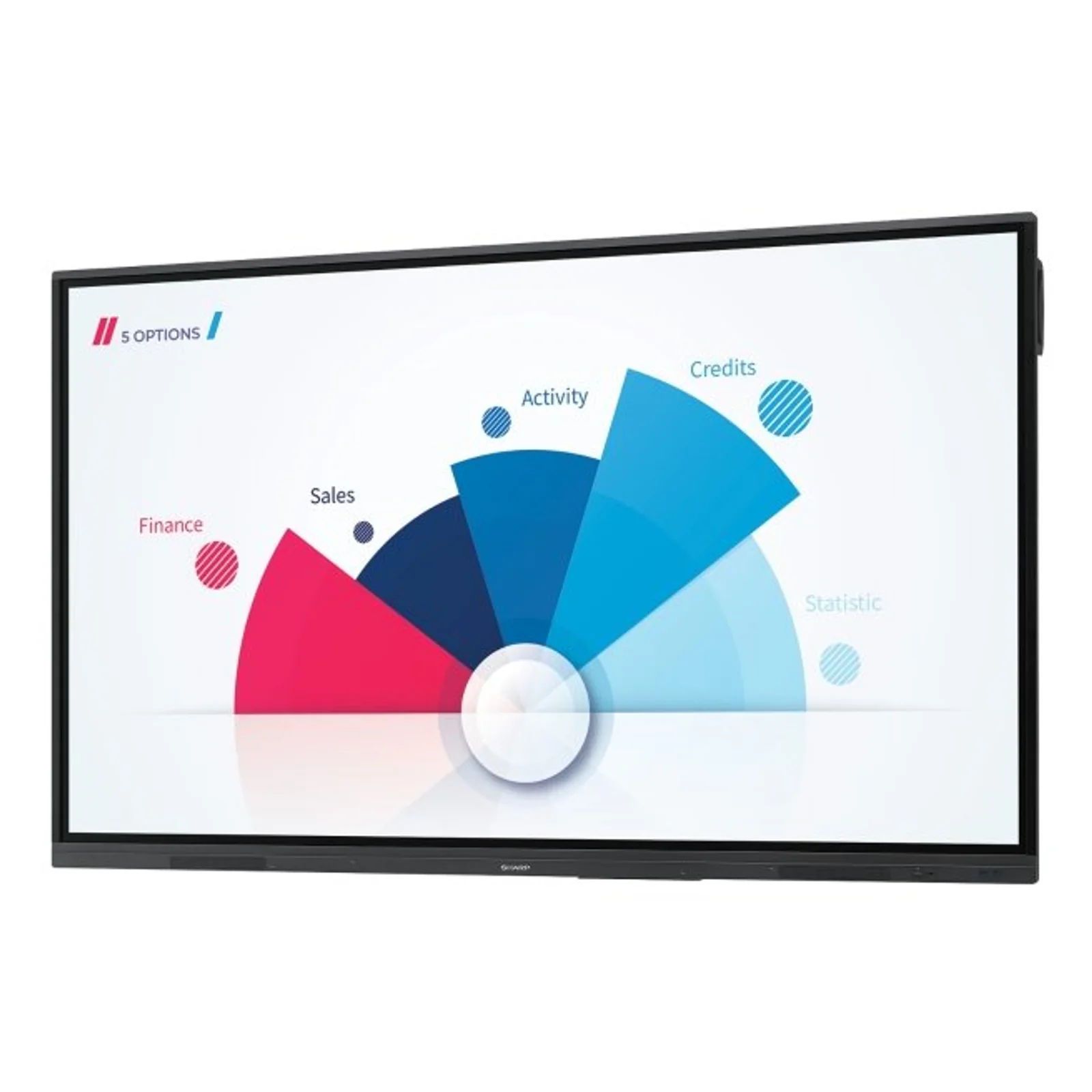Sharp PN-L862B tableau blanc interactif 2,18 m (86") 3840 x 2160 pixels Écran tactile Noir