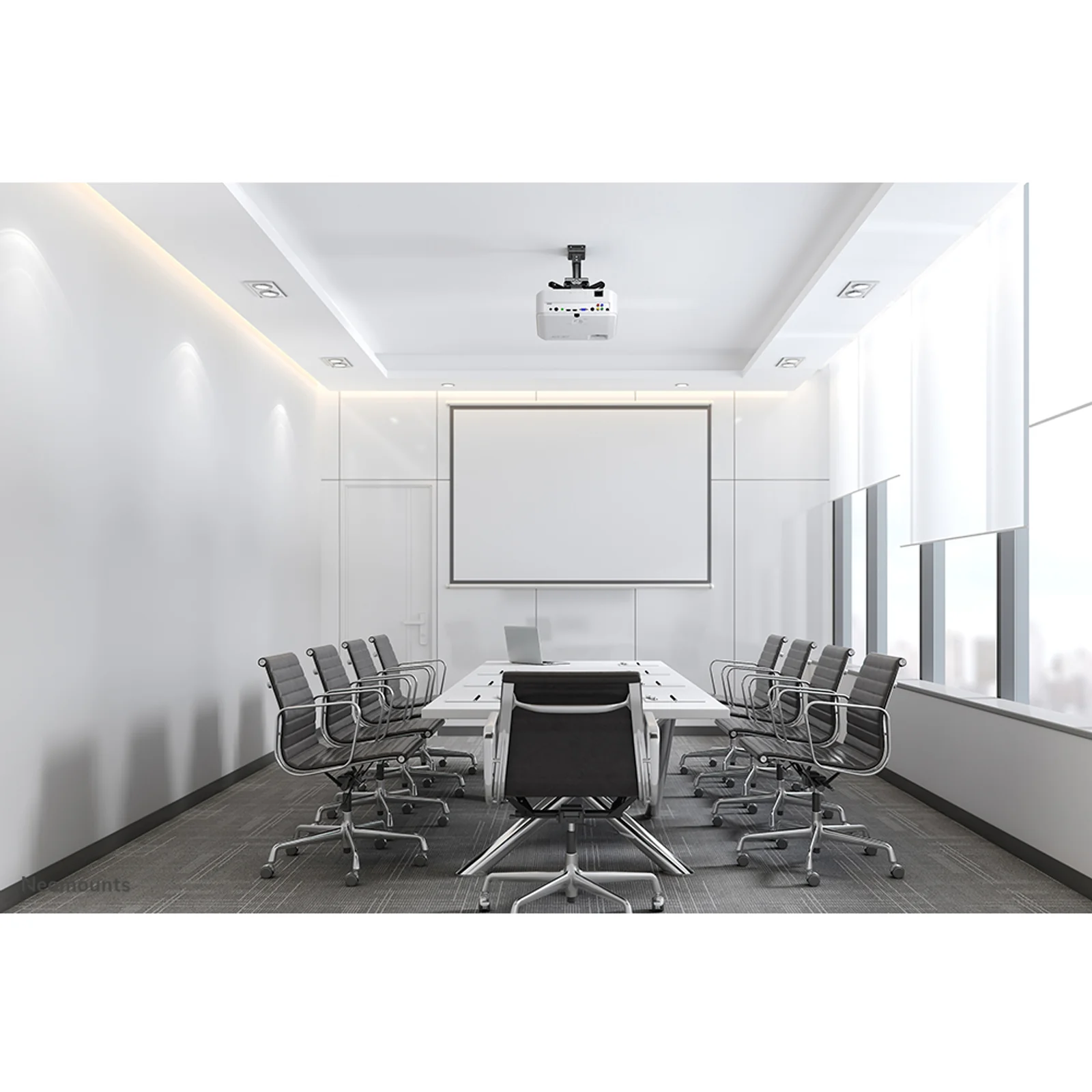 Neomounts CL25-530BL1 Support de plafond pour vidéoprojecteur - h25.5 cm - installation facile - orientable