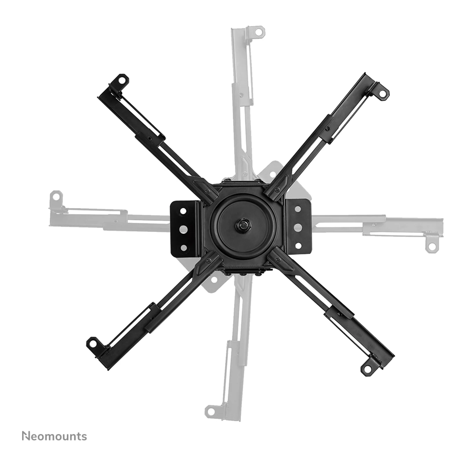 Neomounts CL25-550BL1 Support de plafond pour vidéoprojecteur - h74.5-114.5 cm - installation facile - orientable