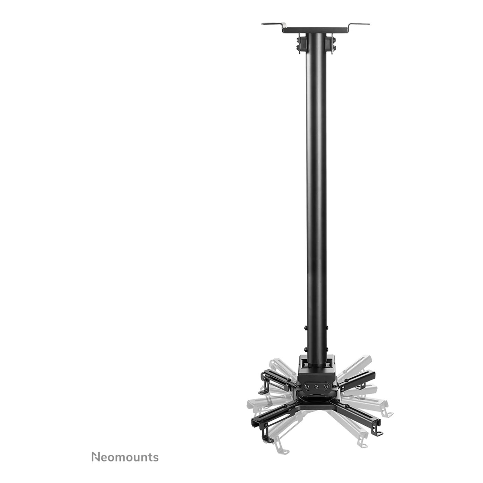 Neomounts CL25-550BL1 Support de plafond pour vidéoprojecteur - h74.5-114.5 cm - installation facile - orientable