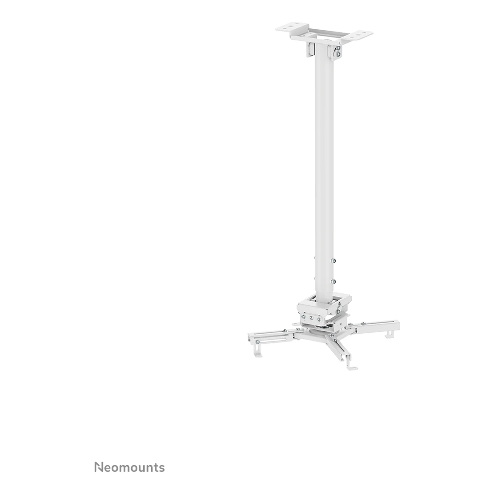 Neomounts CL25-550WH1 Support de plafond pour vidéoprojecteur - h74.5-114.5 cm - installation facile - orientable