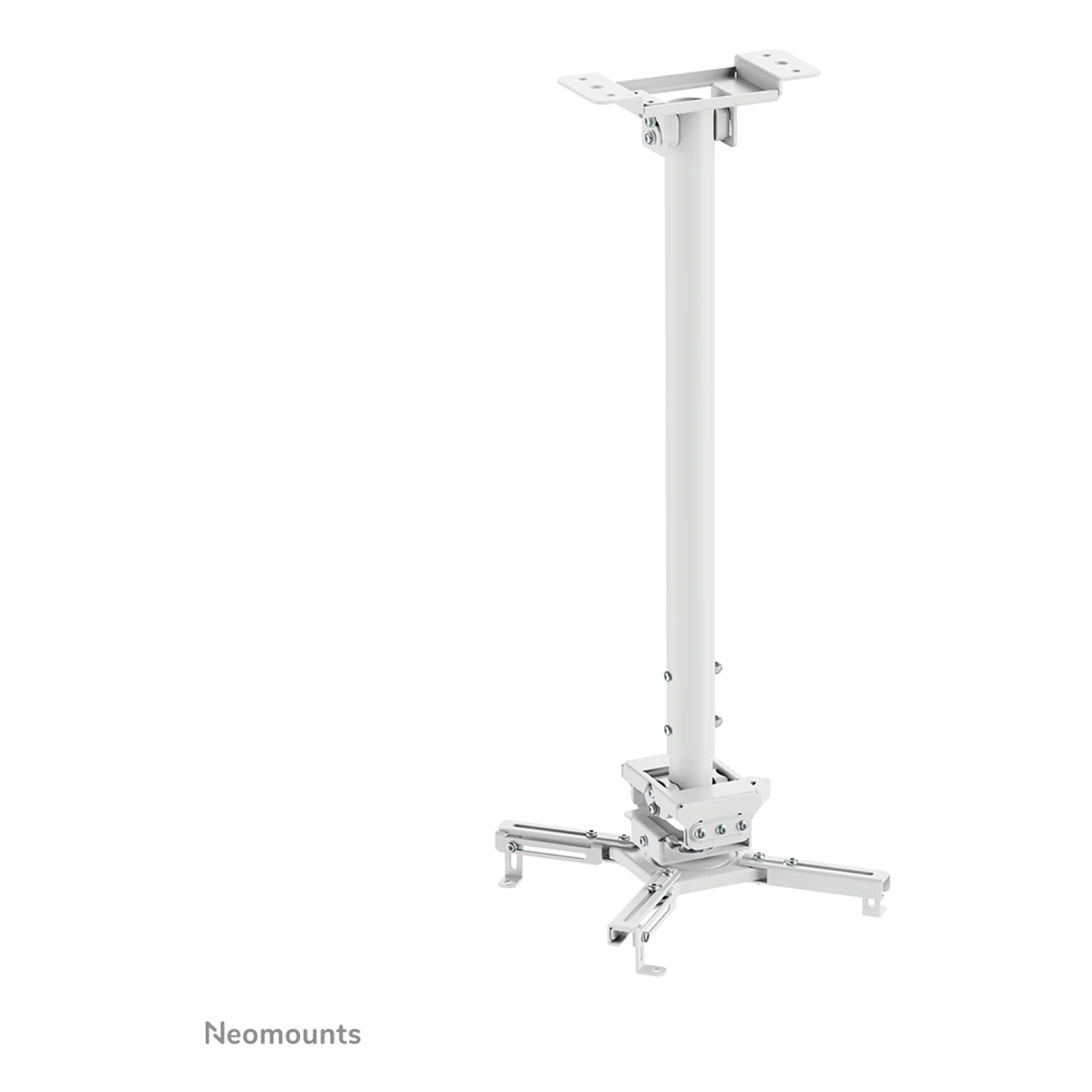 Neomounts CL25-550WH1 Support de plafond pour vidéoprojecteur - h74.5-114.5 cm - installation facile - orientable