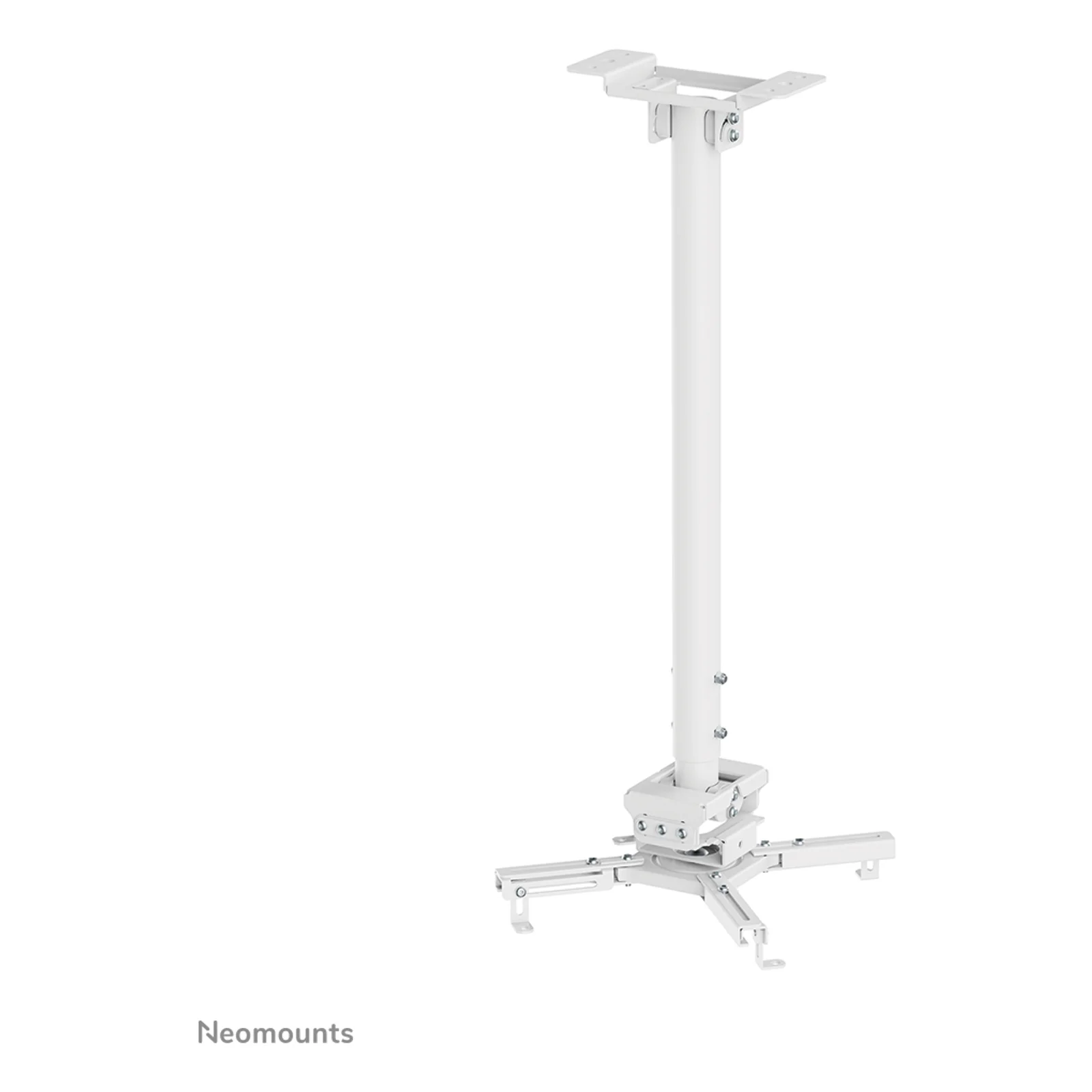 Neomounts CL25-550WH1 Support de plafond pour vidéoprojecteur - h74.5-114.5 cm - installation facile - orientable