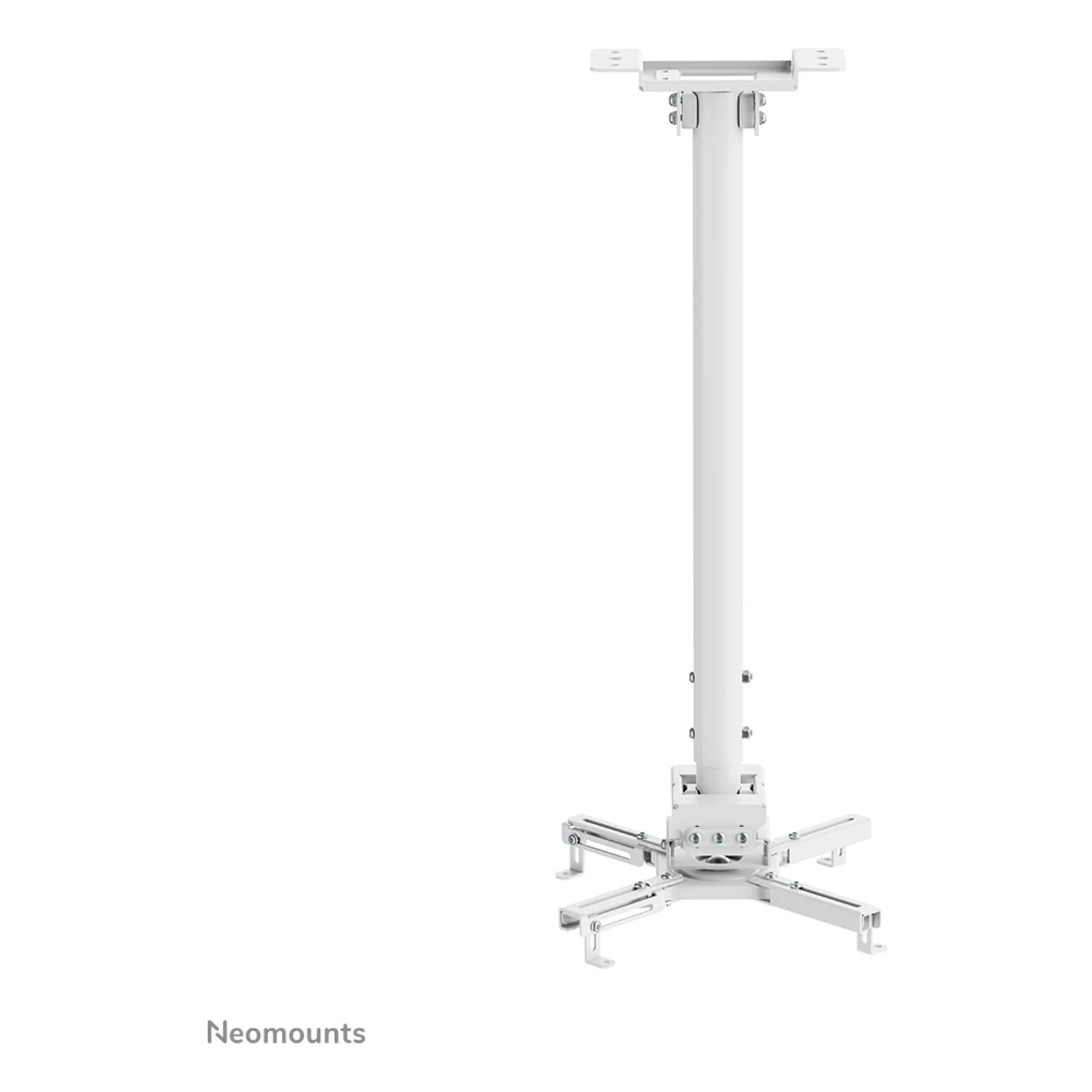 Neomounts CL25-550WH1 Support de plafond pour vidéoprojecteur - h74.5-114.5 cm - installation facile - orientable
