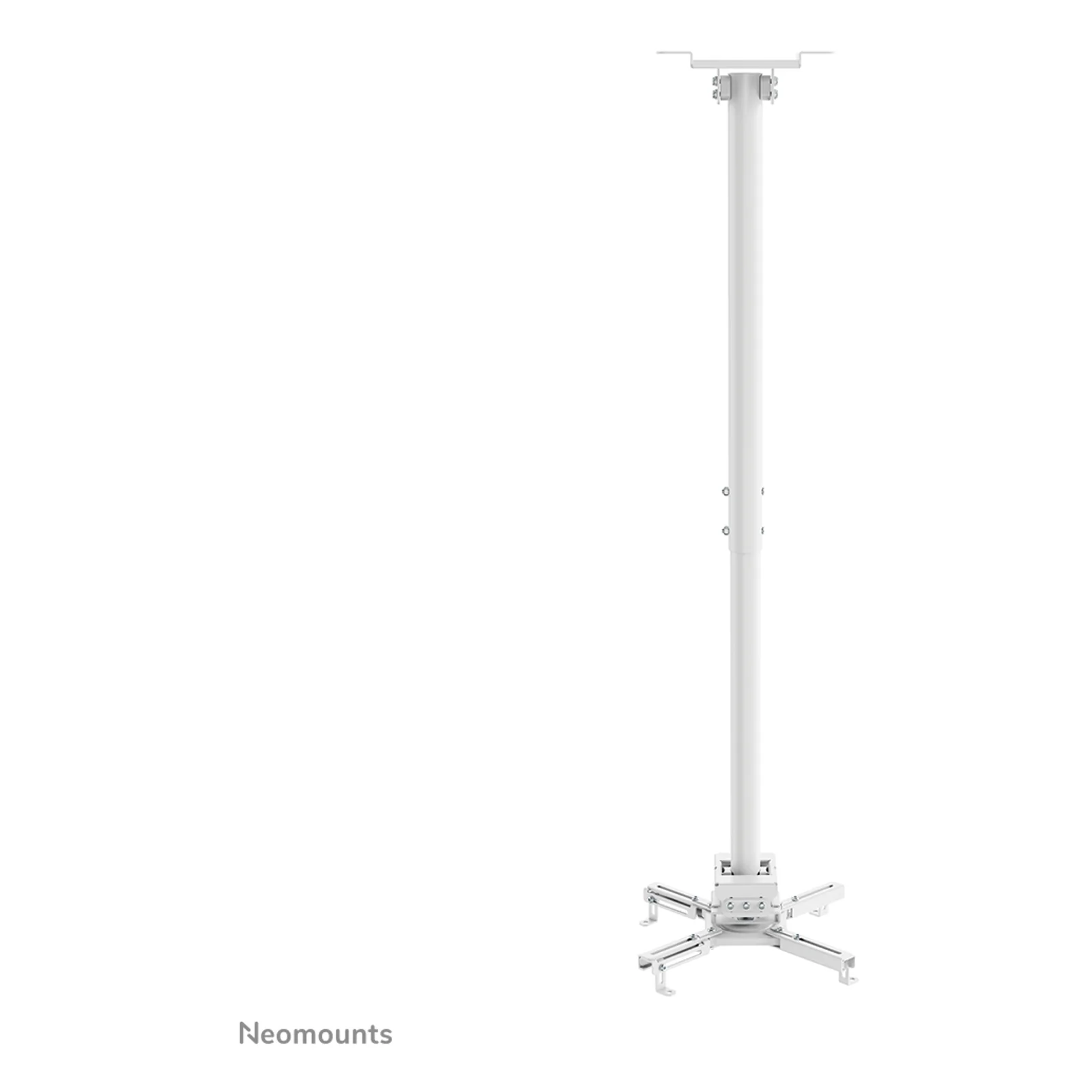 Neomounts CL25-550WH1 Support de plafond pour vidéoprojecteur - h74.5-114.5 cm - installation facile - orientable