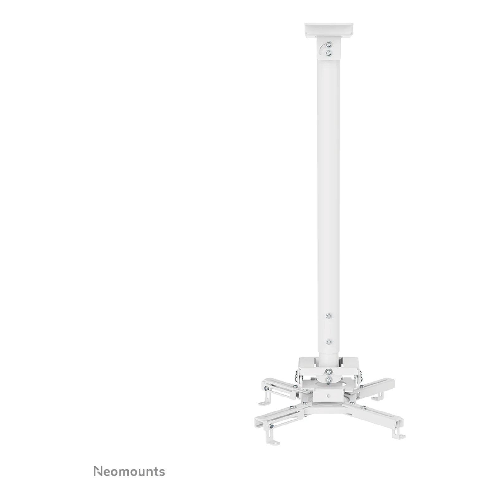Neomounts CL25-550WH1 Support de plafond pour vidéoprojecteur - h74.5-114.5 cm - installation facile - orientable