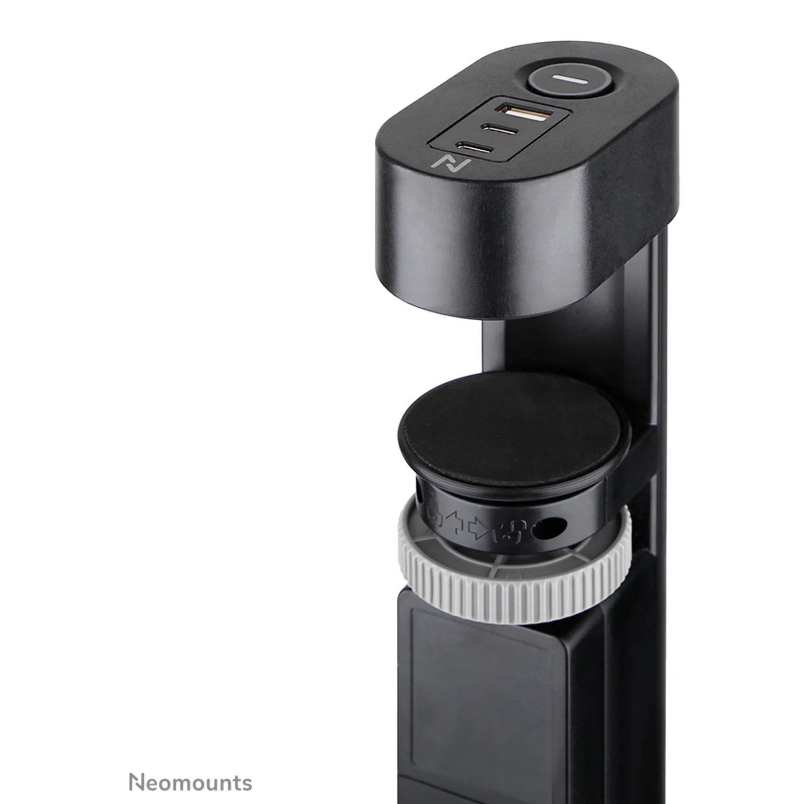 Neomounts DS22-840BL6 Multiprise de bureau avec pince et ports USB-C et USB-A - charge rapide