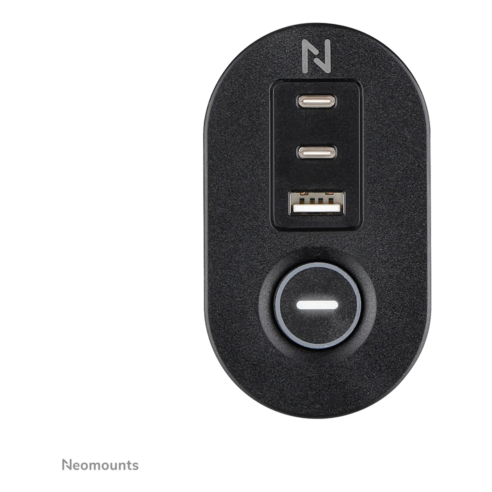 Neomounts DS22-840BL6 Multiprise de bureau avec pince et ports USB-C et USB-A - charge rapide