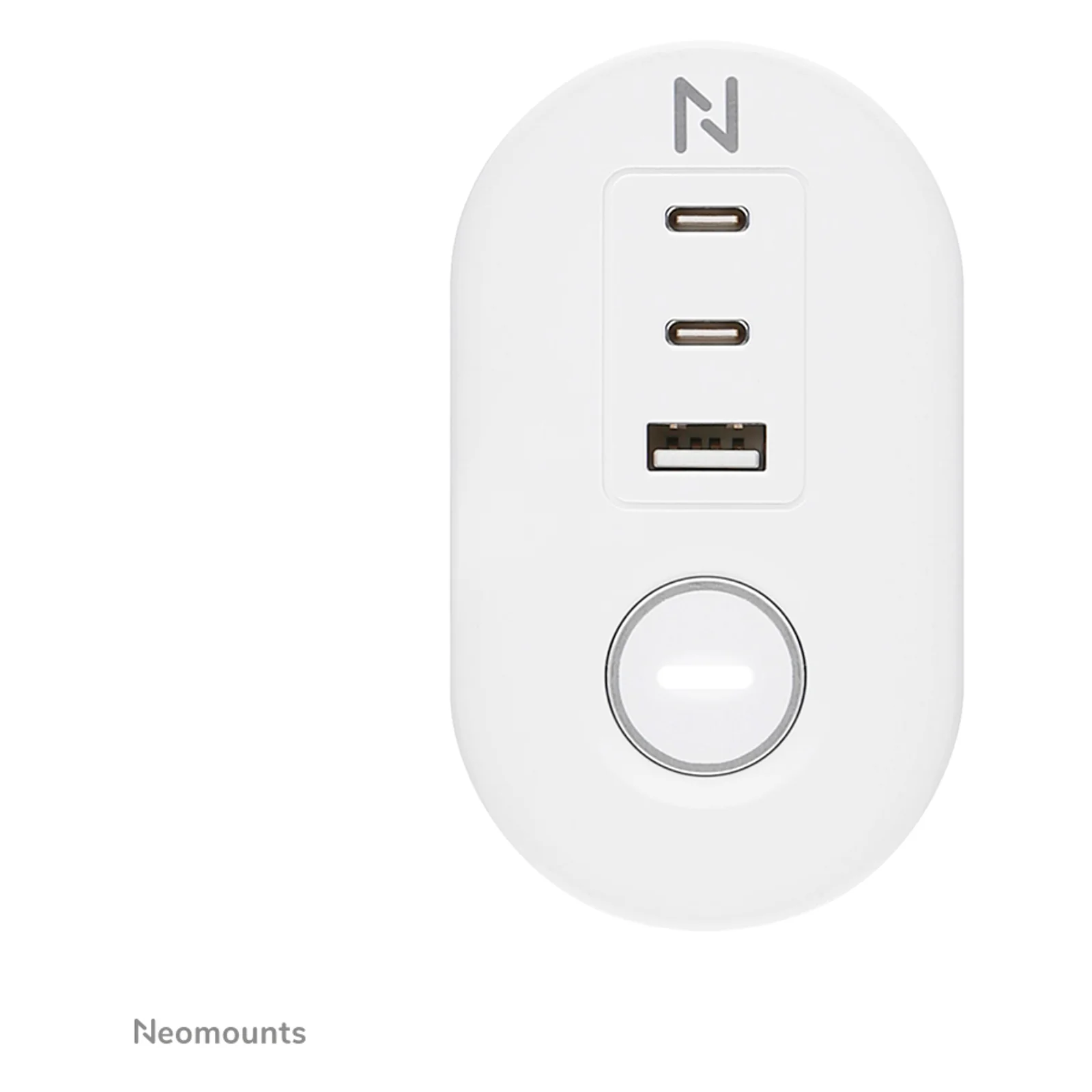 Neomounts DS22-840WH6 Multiprise de bureau avec pince et ports USB-C et USB-A - charge rapide