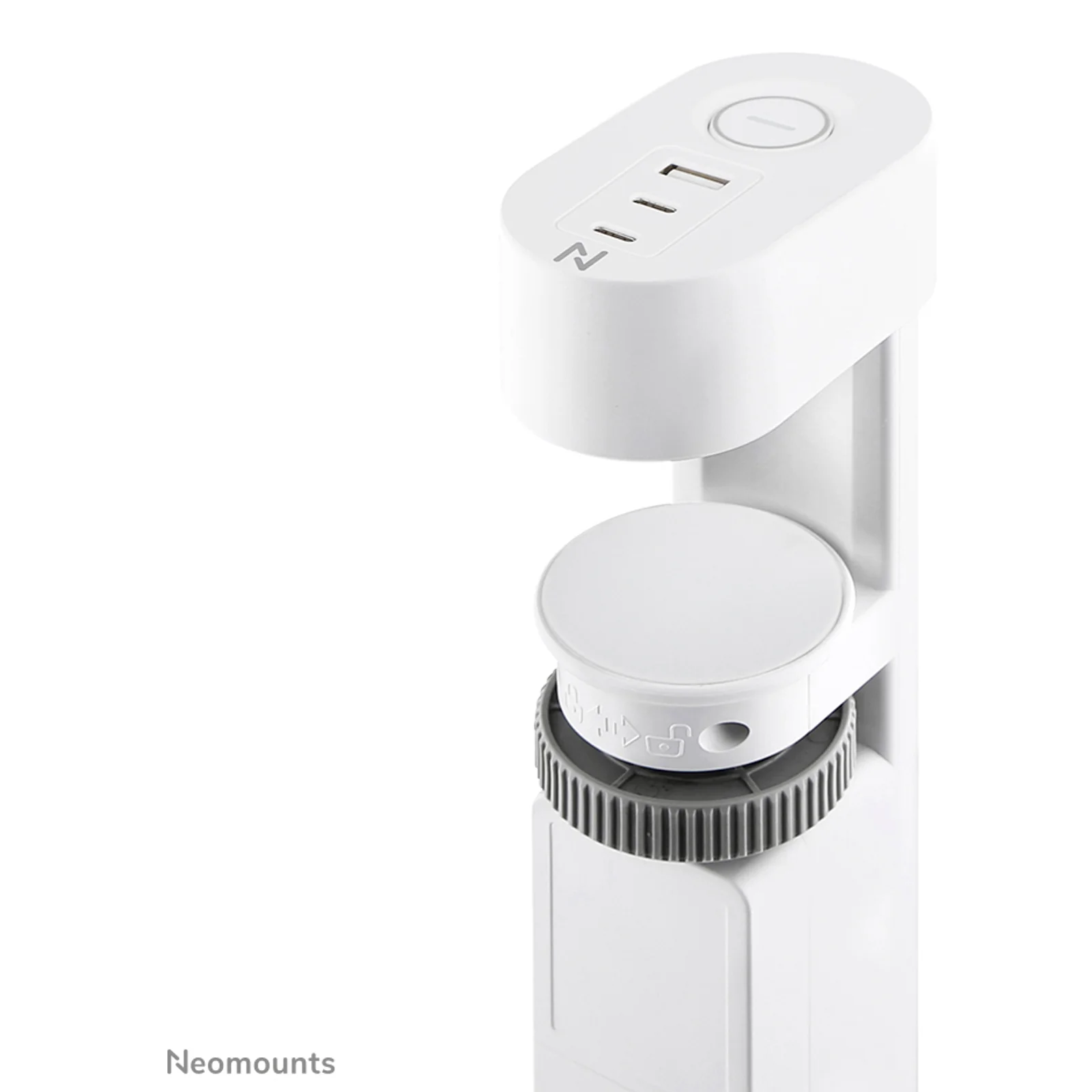 Neomounts DS22-840WH6 Multiprise de bureau avec pince et ports USB-C et USB-A - charge rapide