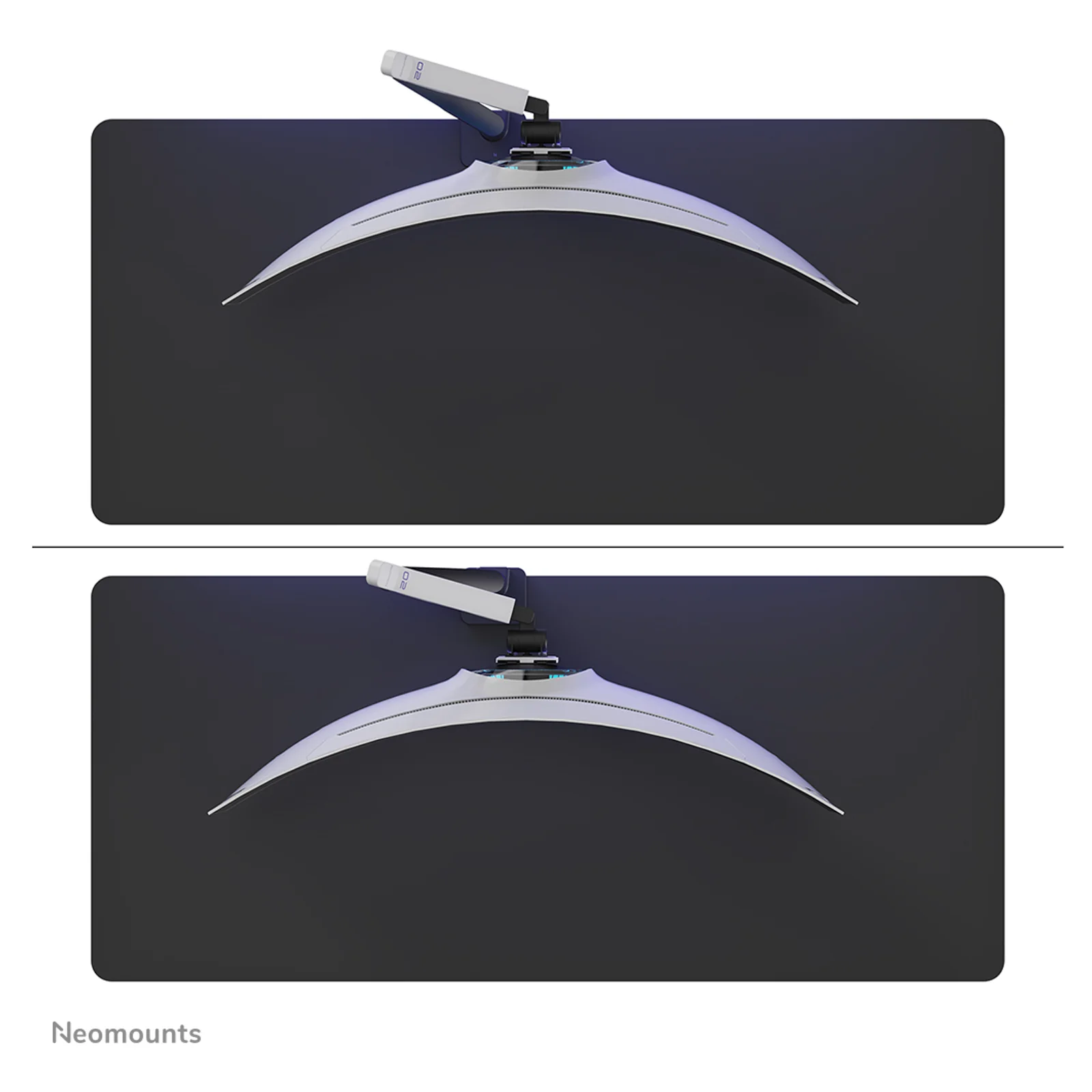 Neomounts DS70-256BL1 Support de écran à fixer gaming 24-57" - ressort à gaz - Topfix - arrêt à 180°