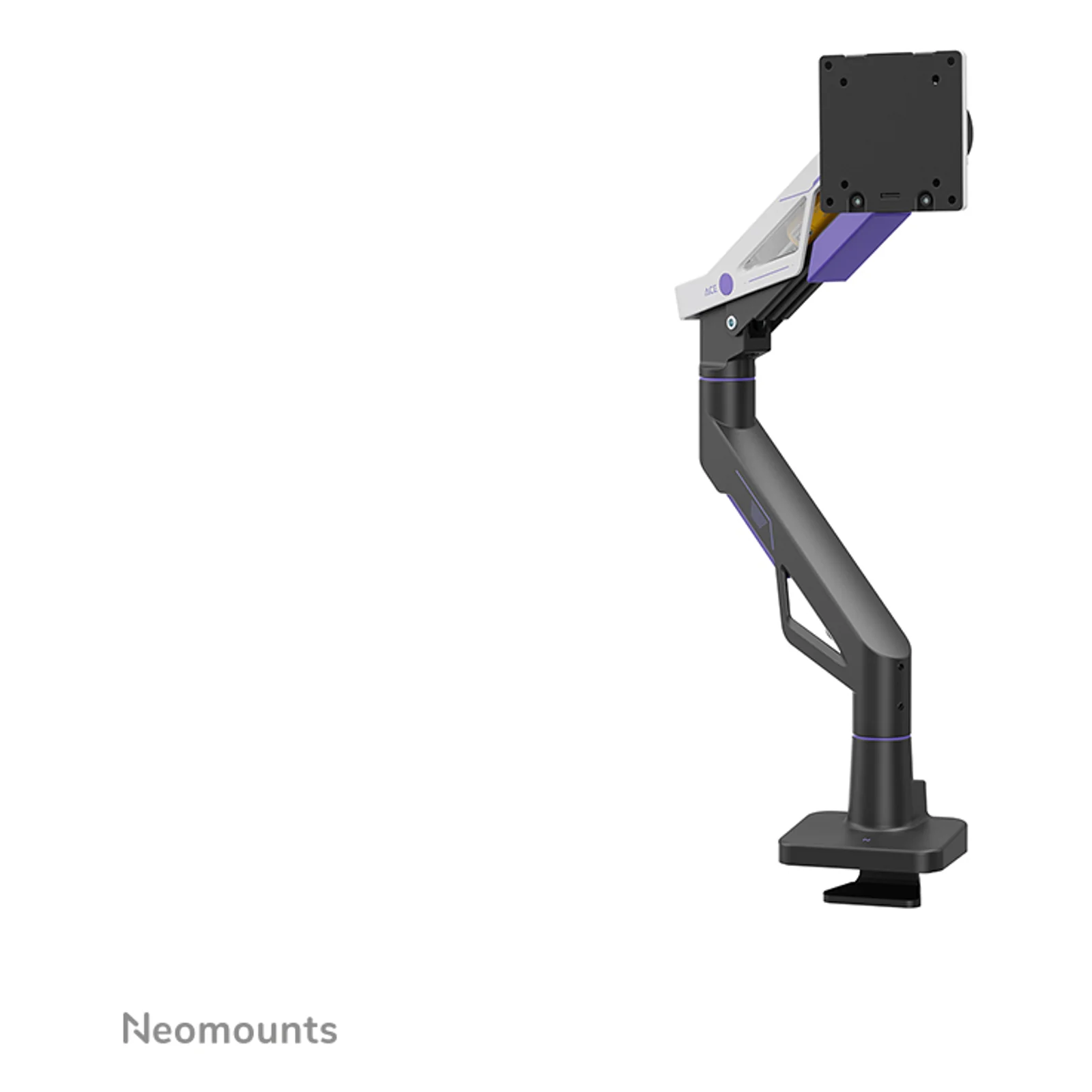Neomounts DS70-256BL1 Support de écran à fixer gaming 24-57" - ressort à gaz - Topfix - arrêt à 180°