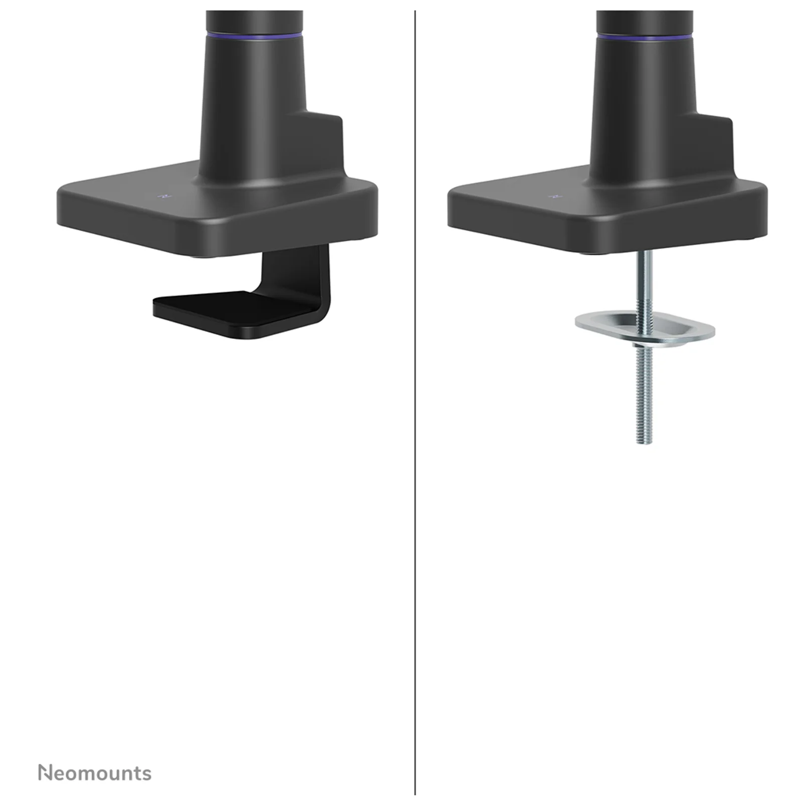 Neomounts DS70-256BL1 Support de écran à fixer gaming 24-57" - ressort à gaz - Topfix - arrêt à 180°