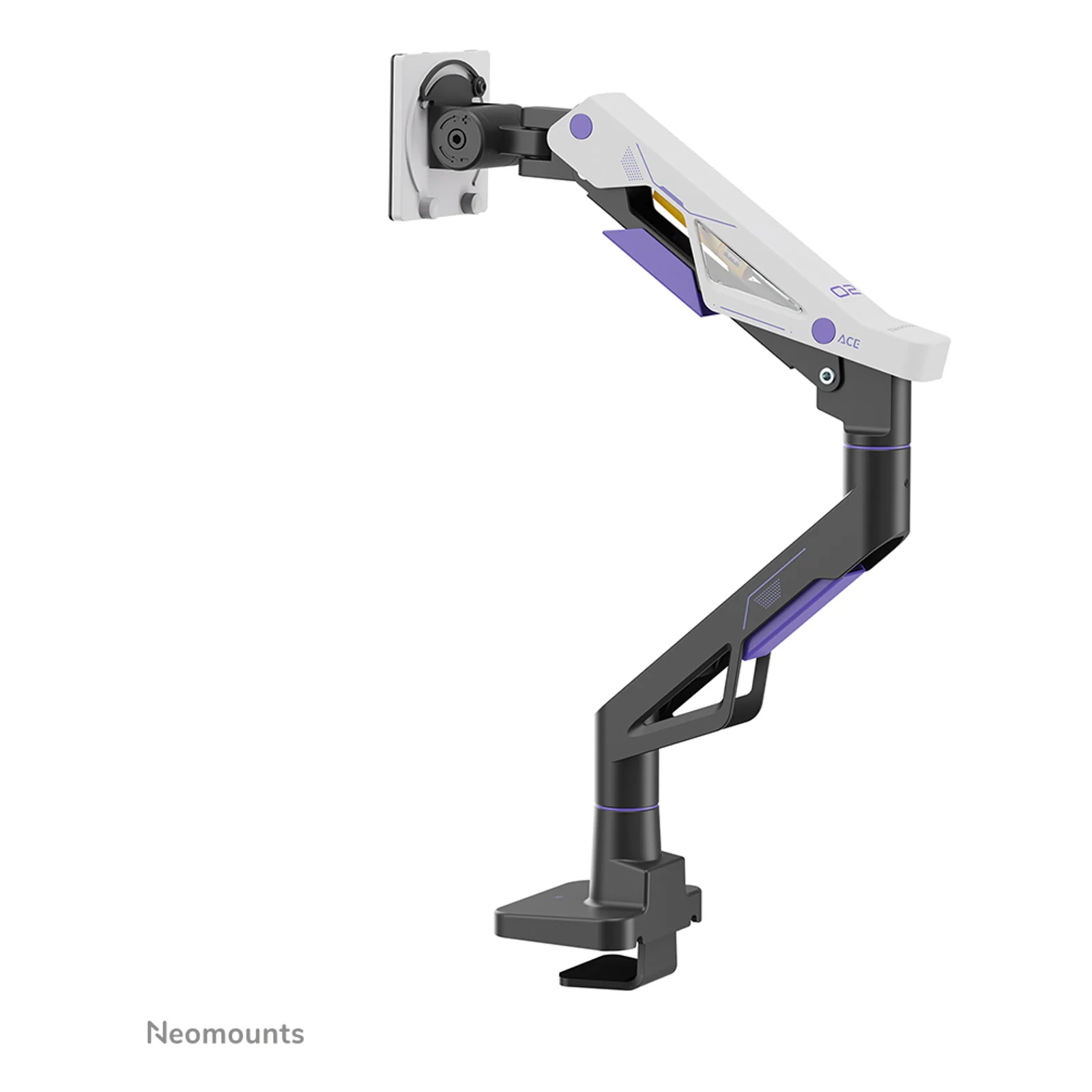 Neomounts DS70-256BL1 Support de écran à fixer gaming 24-57" - ressort à gaz - Topfix - arrêt à 180°