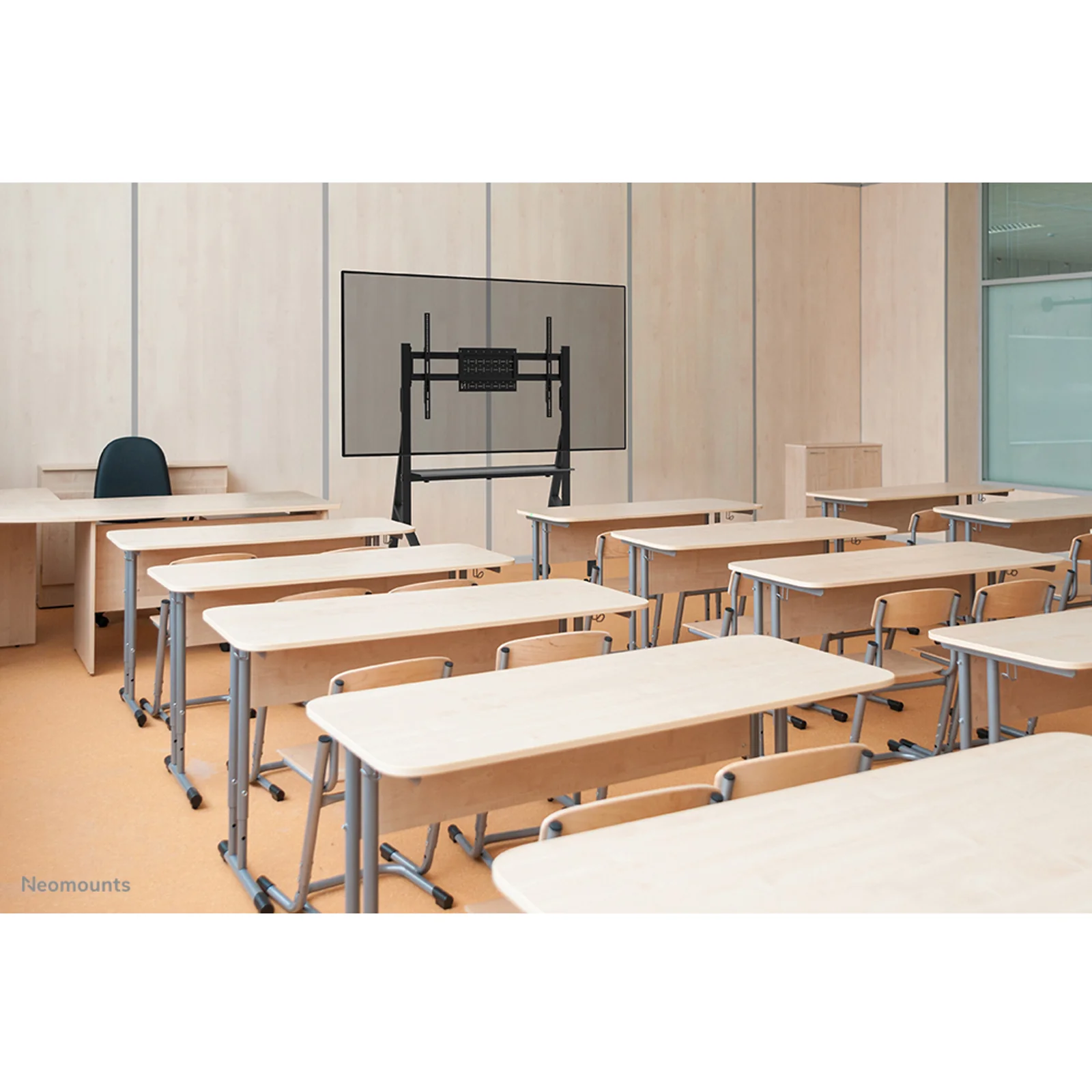 Neomounts FL50-525BL1 Support au sol mobile pour écran 55-86" - installation rapide - TÜV