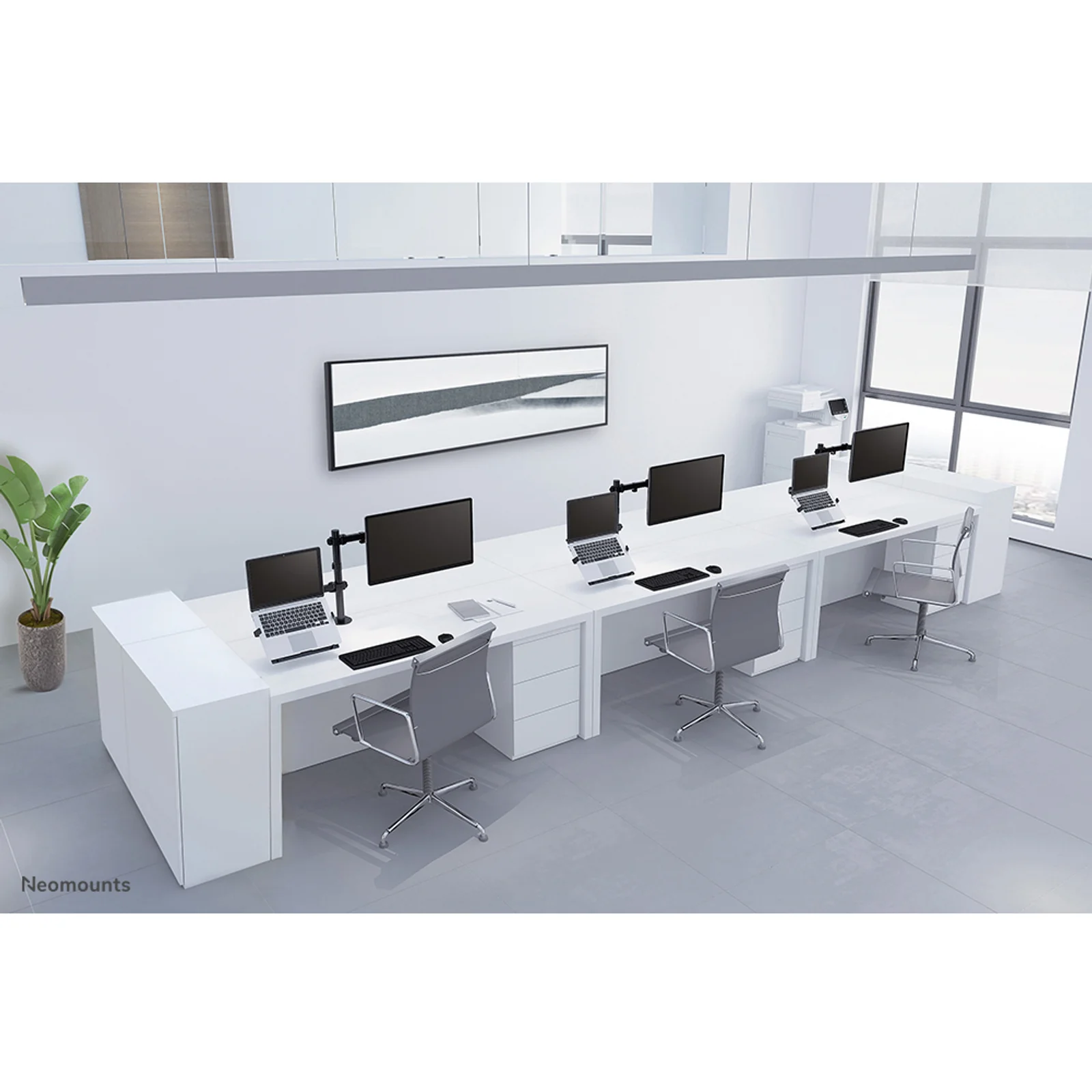 Neomounts FPMA-D550NOTEBOOK Support d'écran à fixer avec support pour ordinateur portable 10-32"