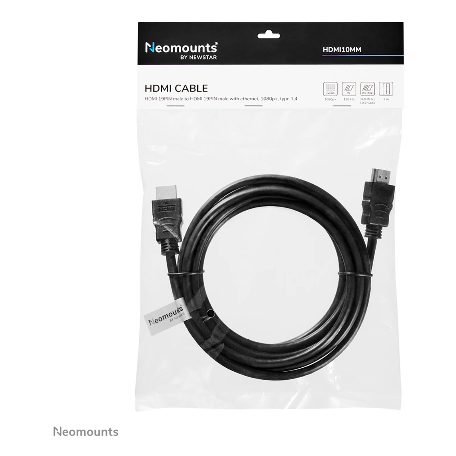 Neomounts HDMI10MM câble HDMI - 3 mètres