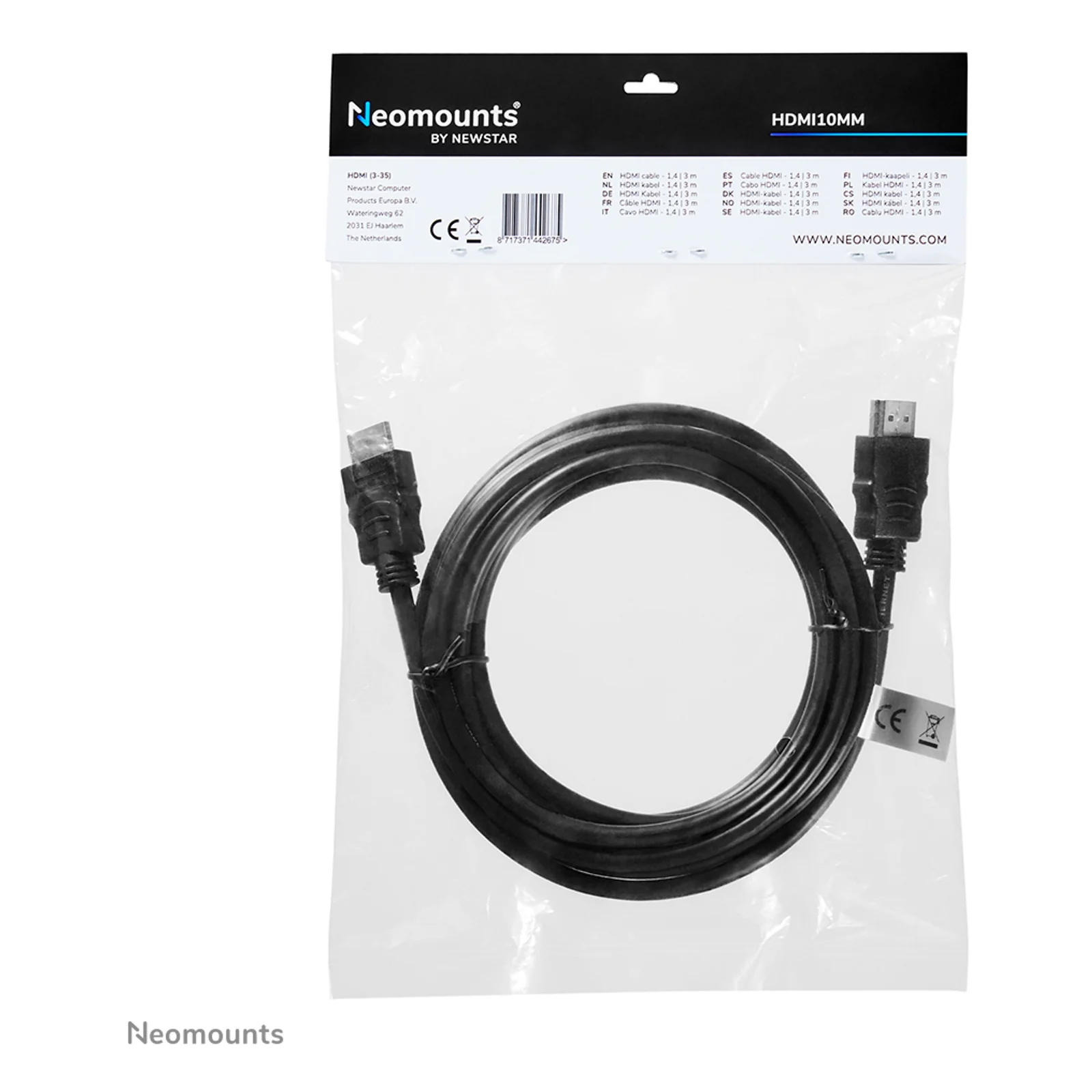 Neomounts HDMI10MM câble HDMI - 3 mètres